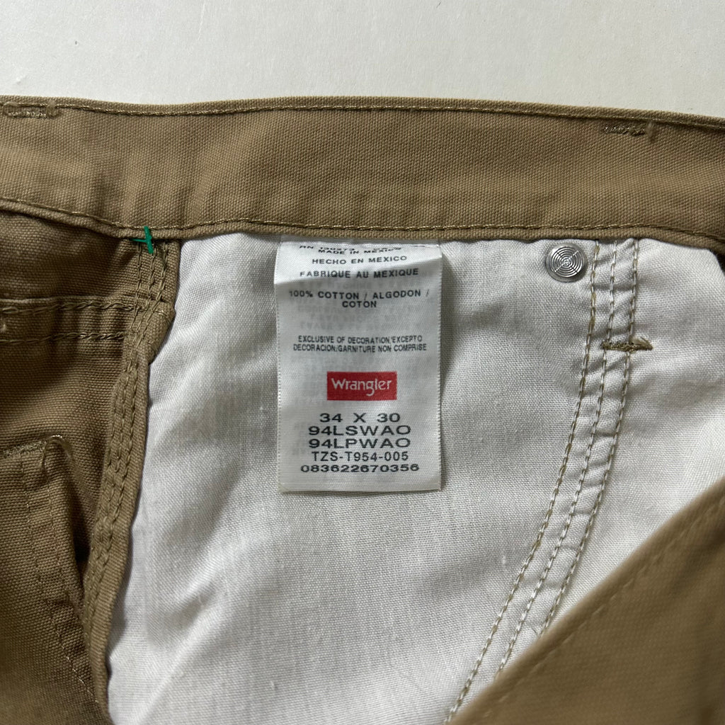 Wrangler Relaxed Fit Carpenter Pants in Solid Brown (Size 34)