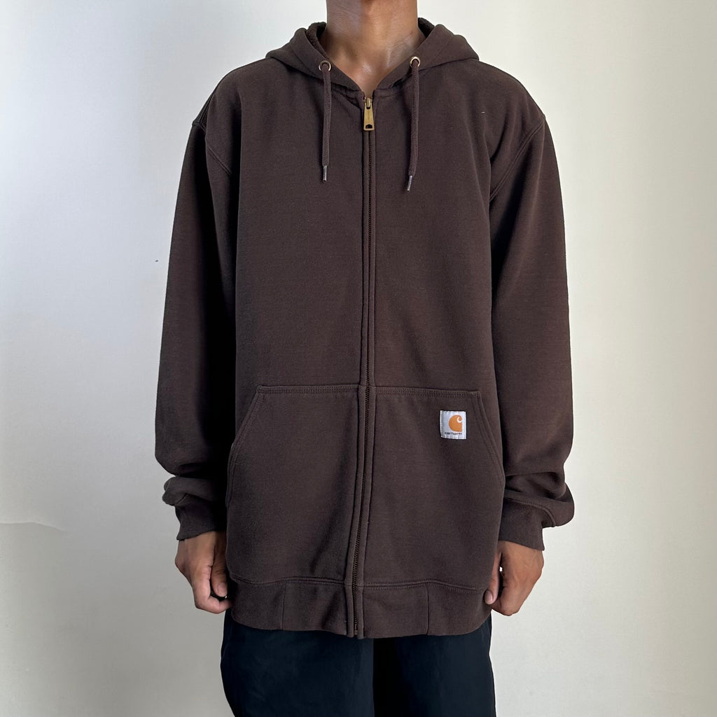 Carhartt Full-zip Hoodie Jacket in Choco Brown (Size Medium) — SOLD