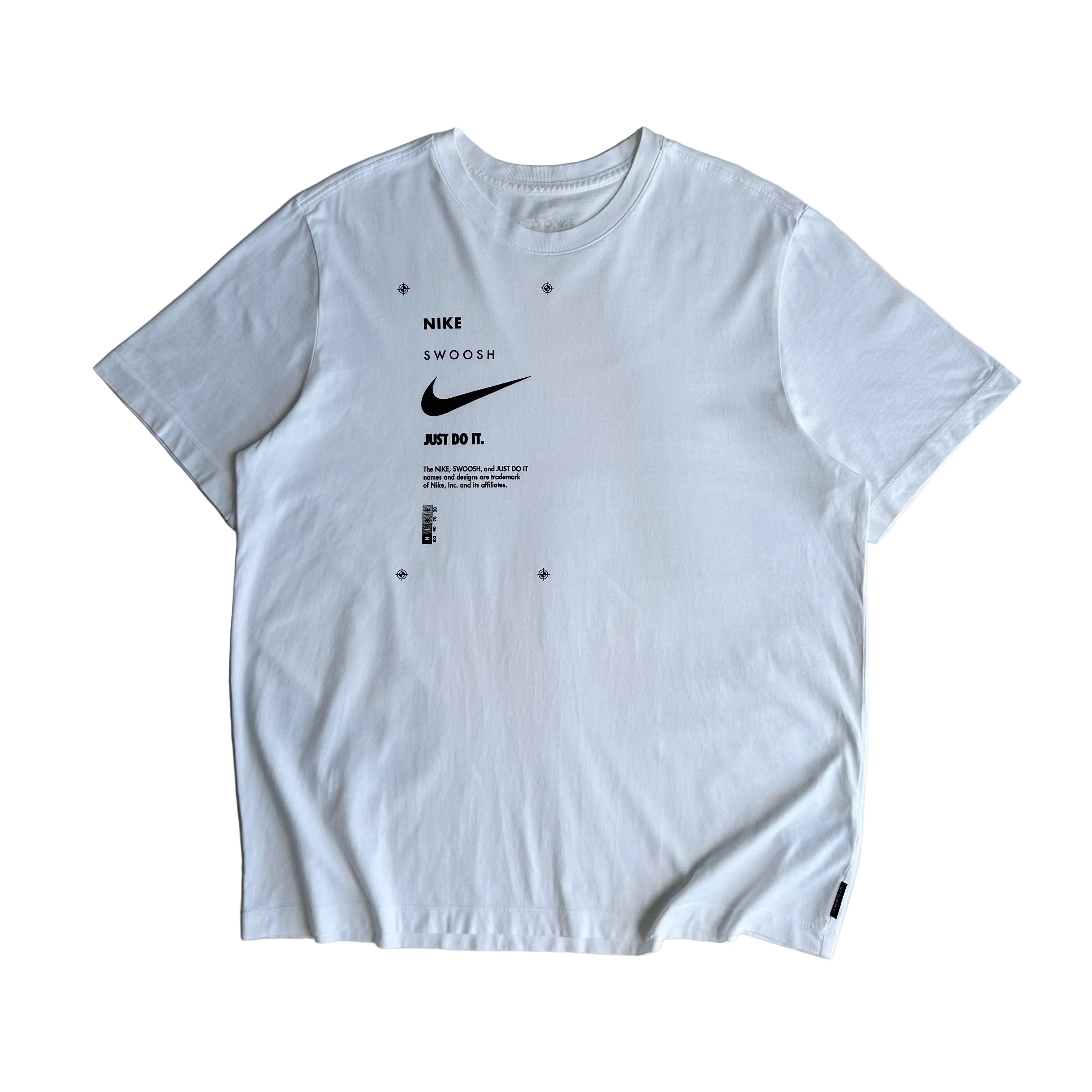 Nike Wrap around Swoosh T-shirt White Large