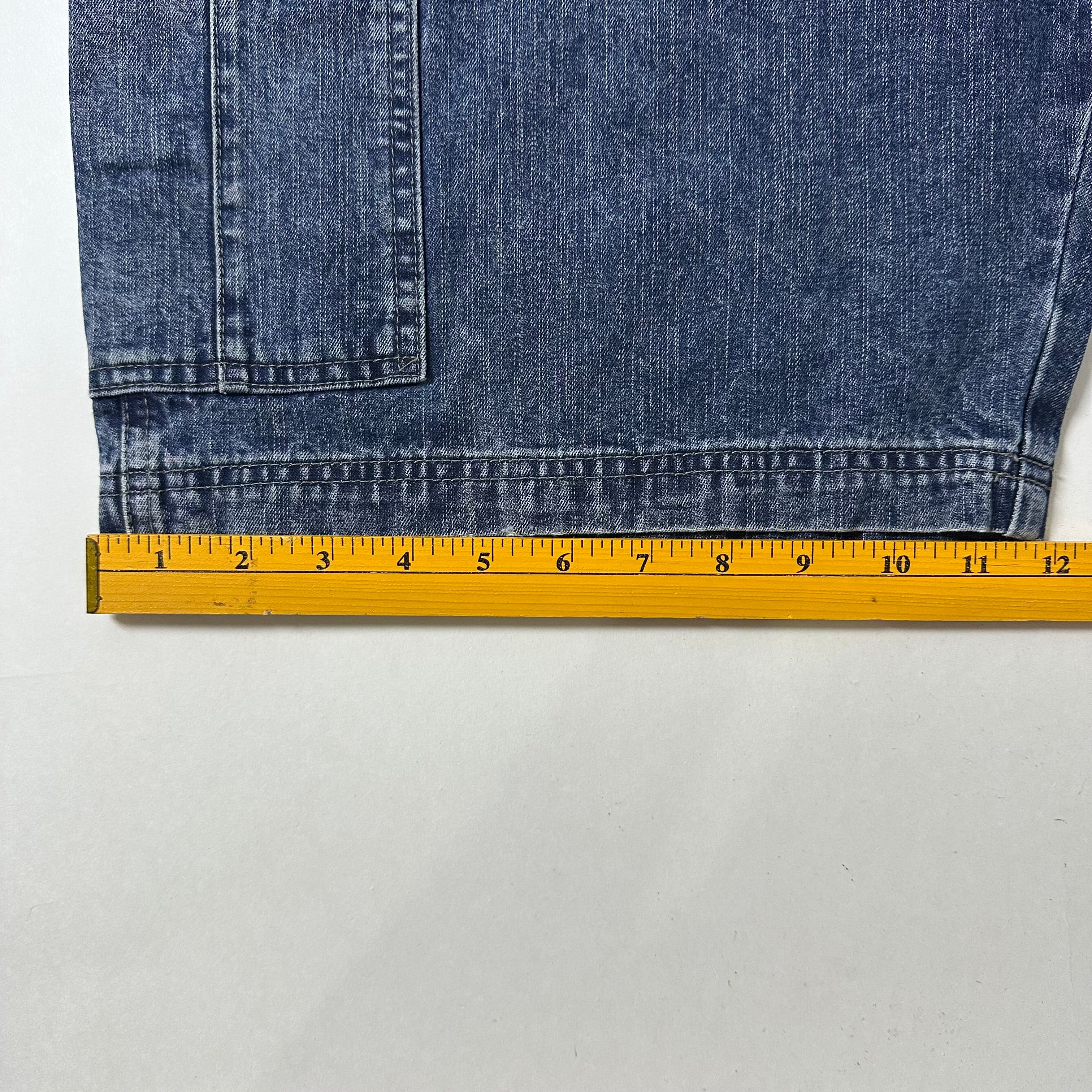 Wrangler Cargo Jorts Dark Blue Denim (Size 34)