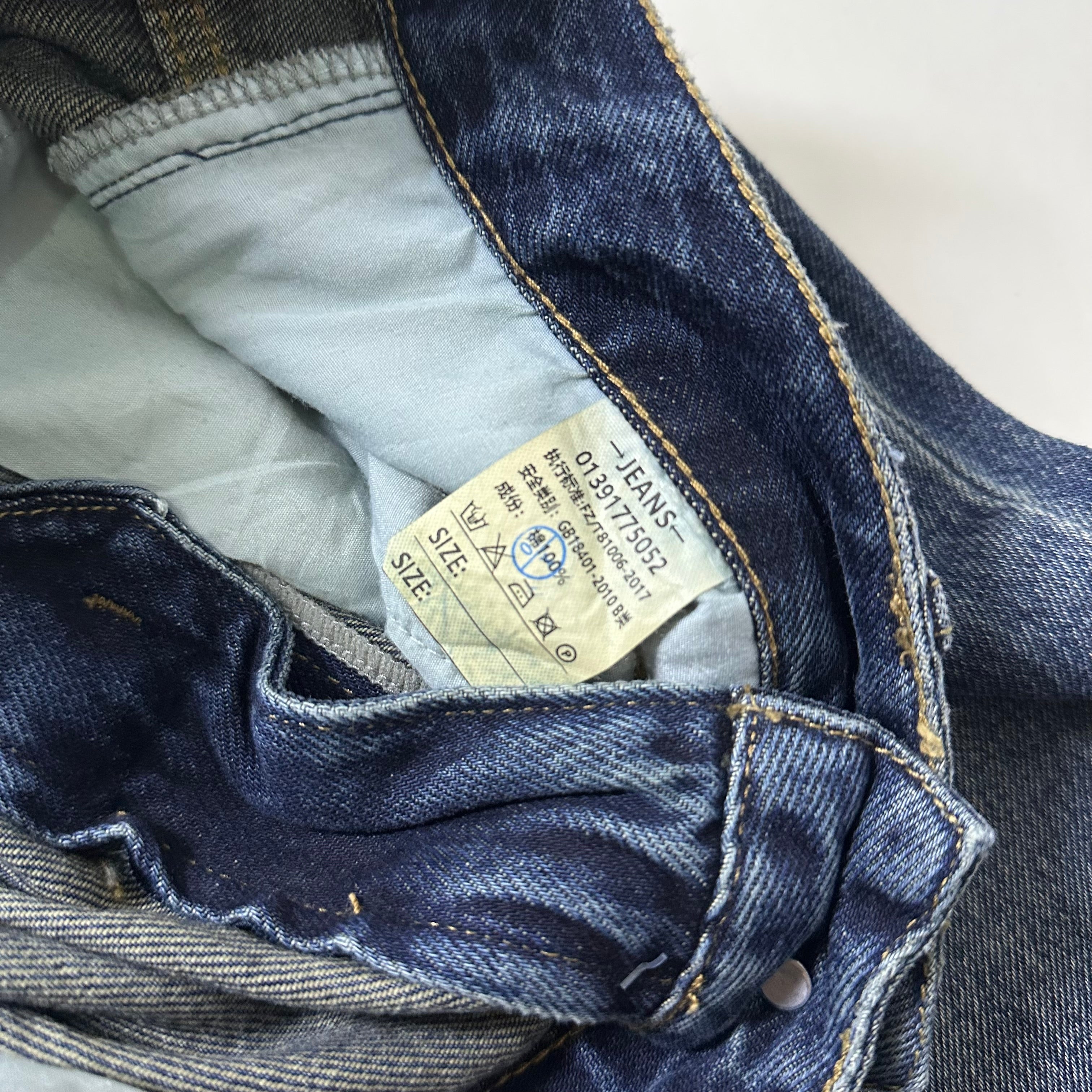 Random Baggy Jeans in Dark Blue Washed (Size 30)