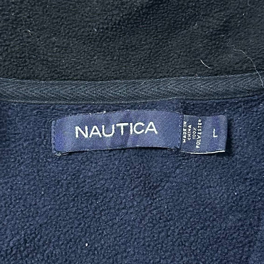 Nautica Quarter-Zip Fleece Jacket in Navy (Size Large)