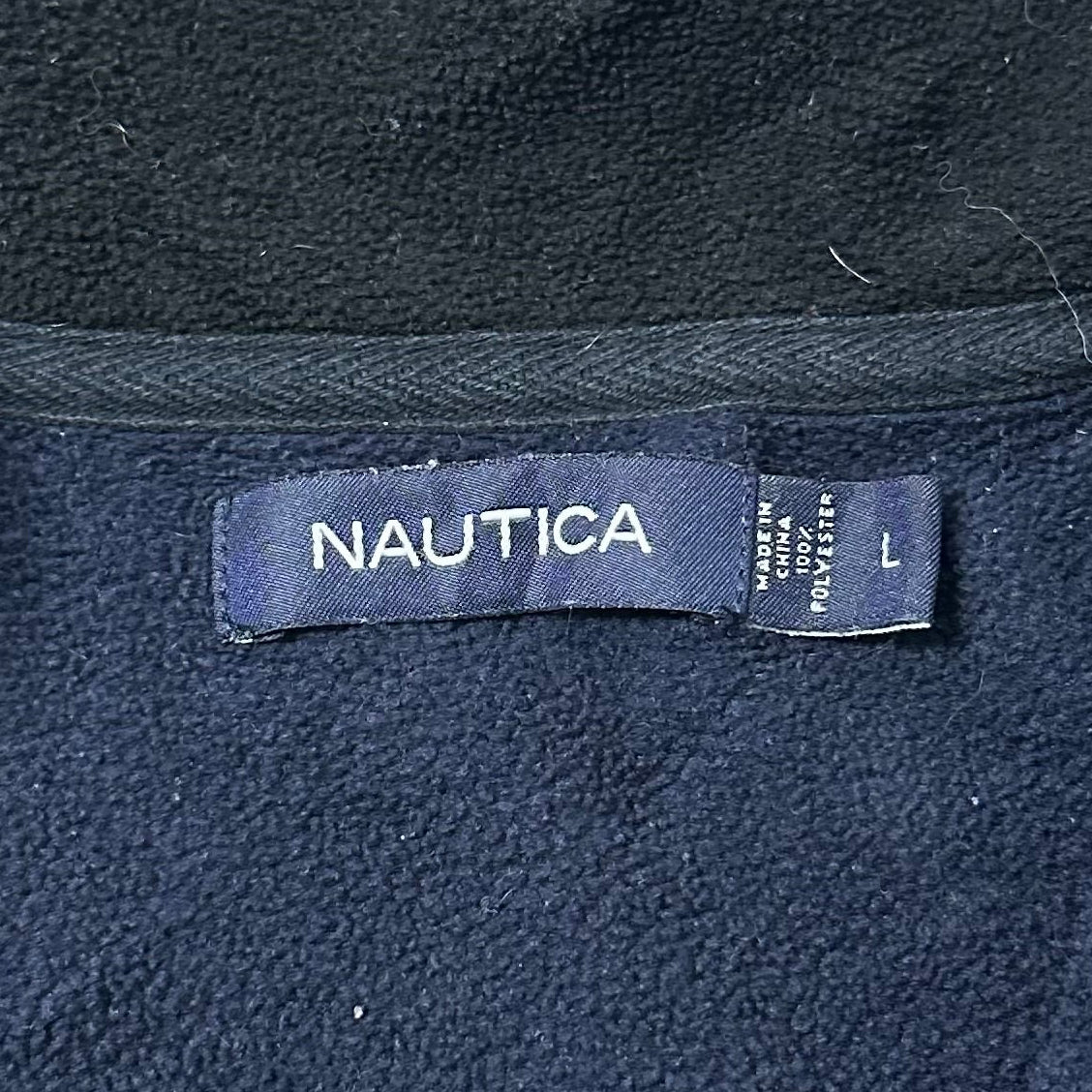 Nautica Quarter-Zip Fleece Jacket in Navy (Size Large)