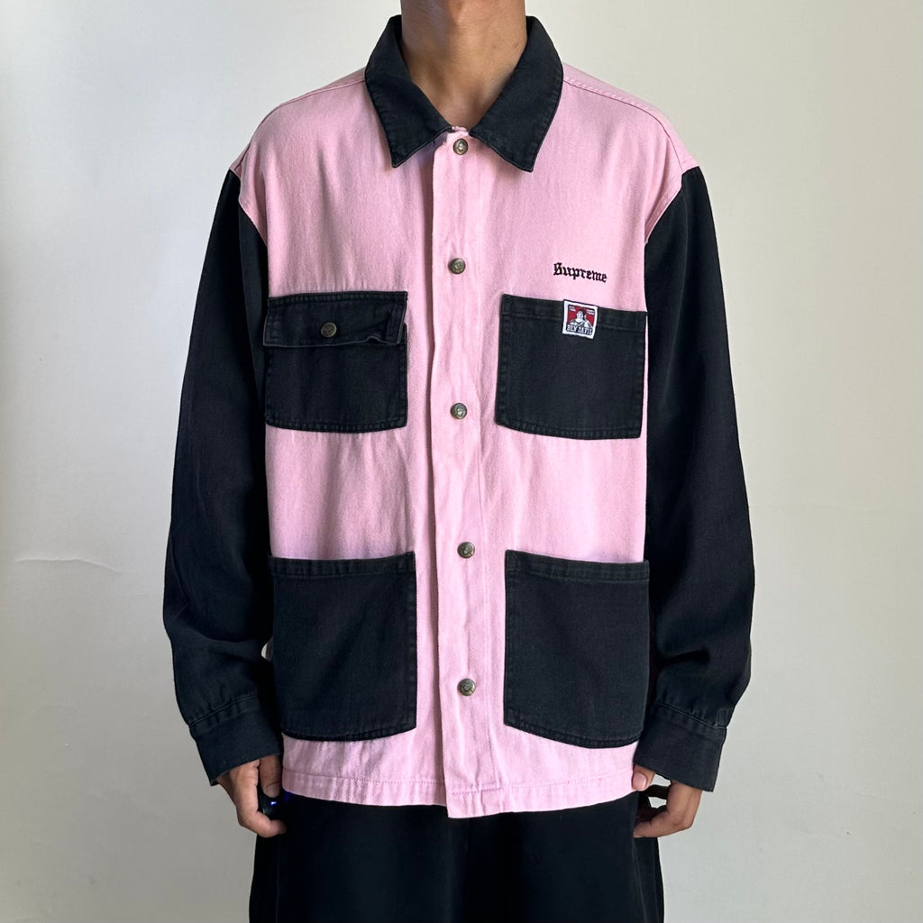 Ben Davis x Supreme Chore Coat Jacket in Black Pink (Size Medium)