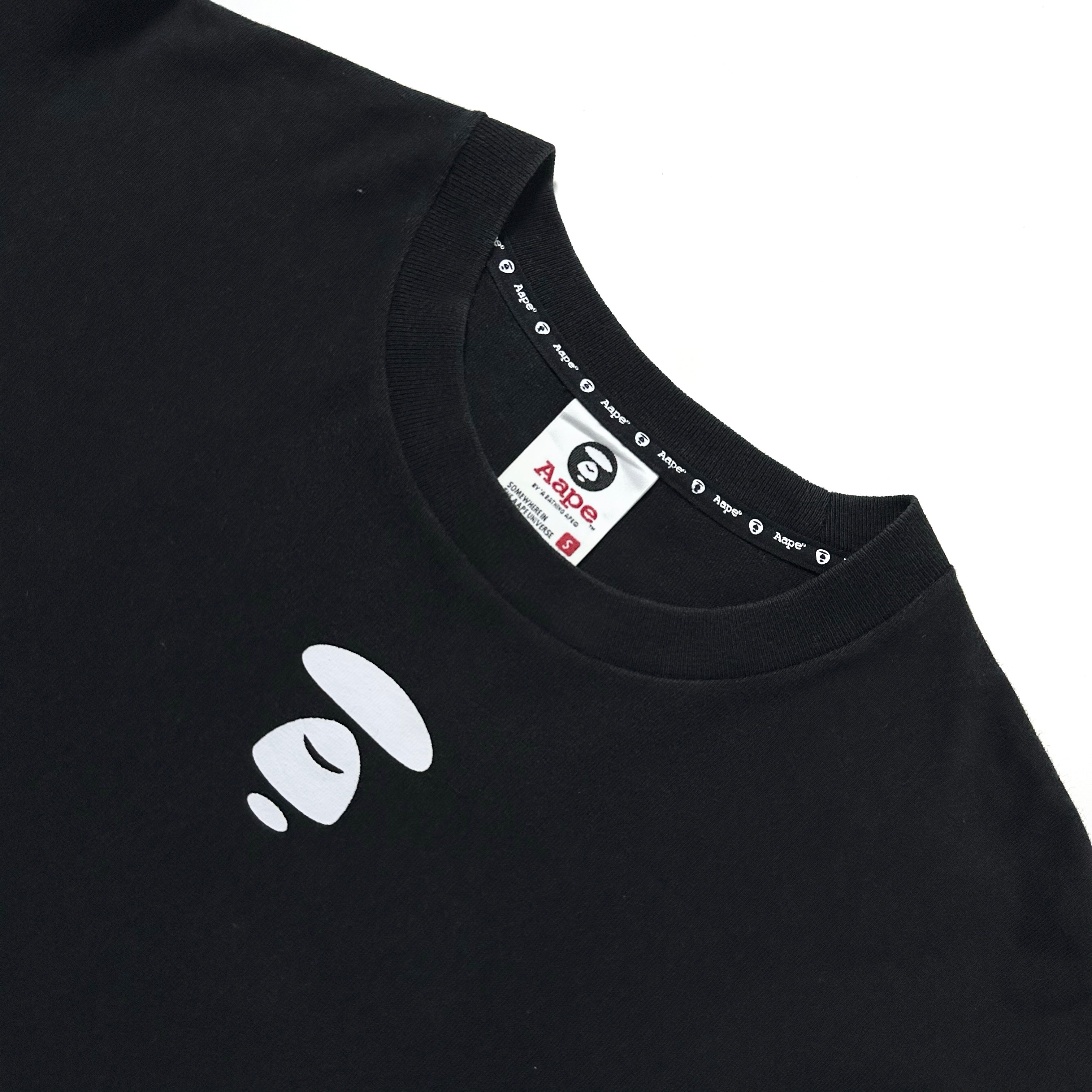 AAPE by A Bathing Ape Big Logo T-shirt in Black Size Small (Fits Medium)
