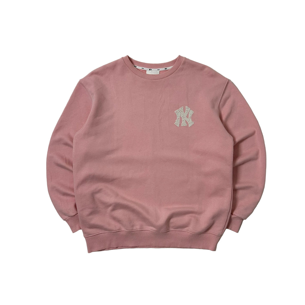 MLB NY Yankees Crewneck Sweater Pastel Pink Small (Fits Medium)