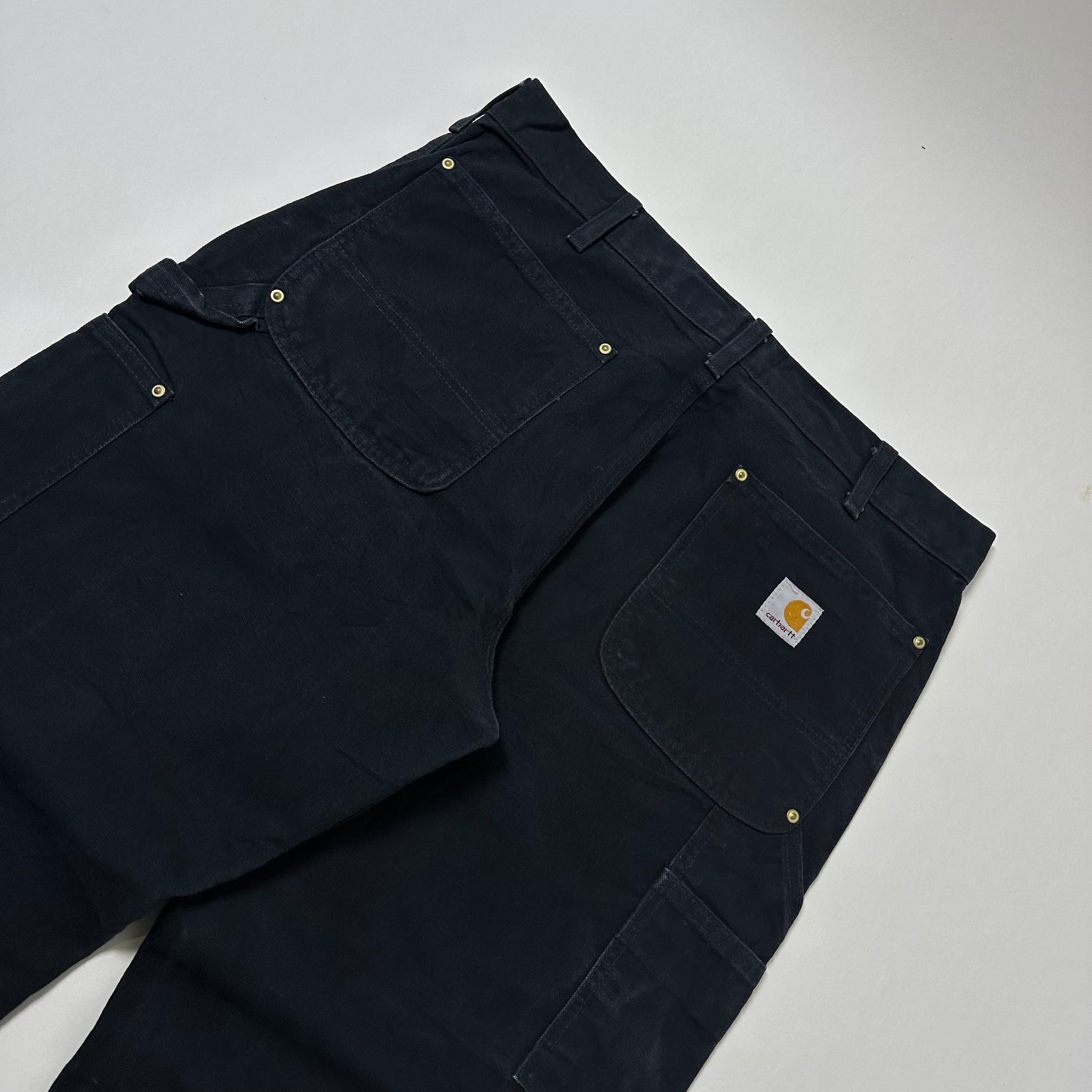Carhartt B01-BLK Double-Knee Carpenter Pants Black Size 34