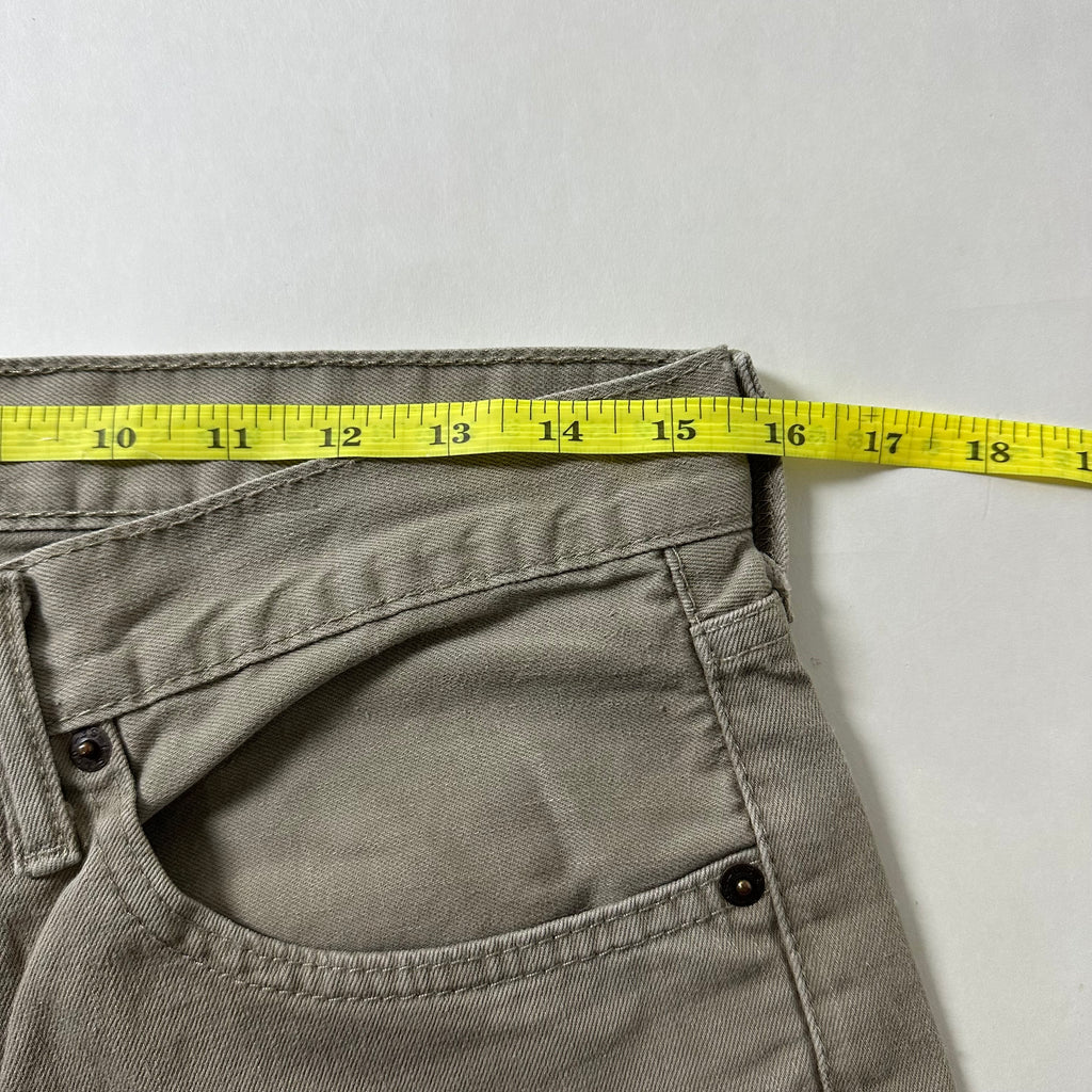 Levi’s 505 Regular Straight Fit Jeans in Khaki (Size 31)