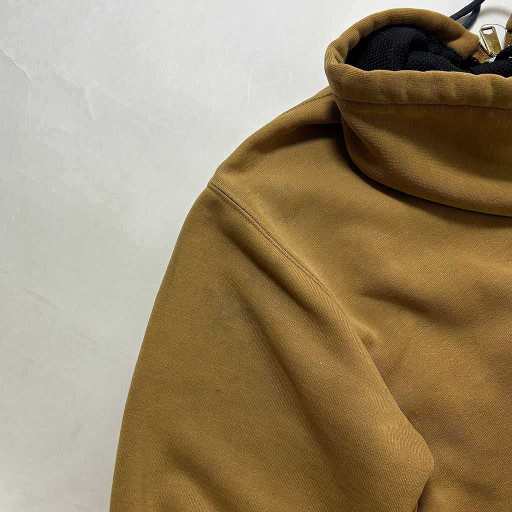 Carhartt Full Zip Hoodie Jacket Brown Size Large