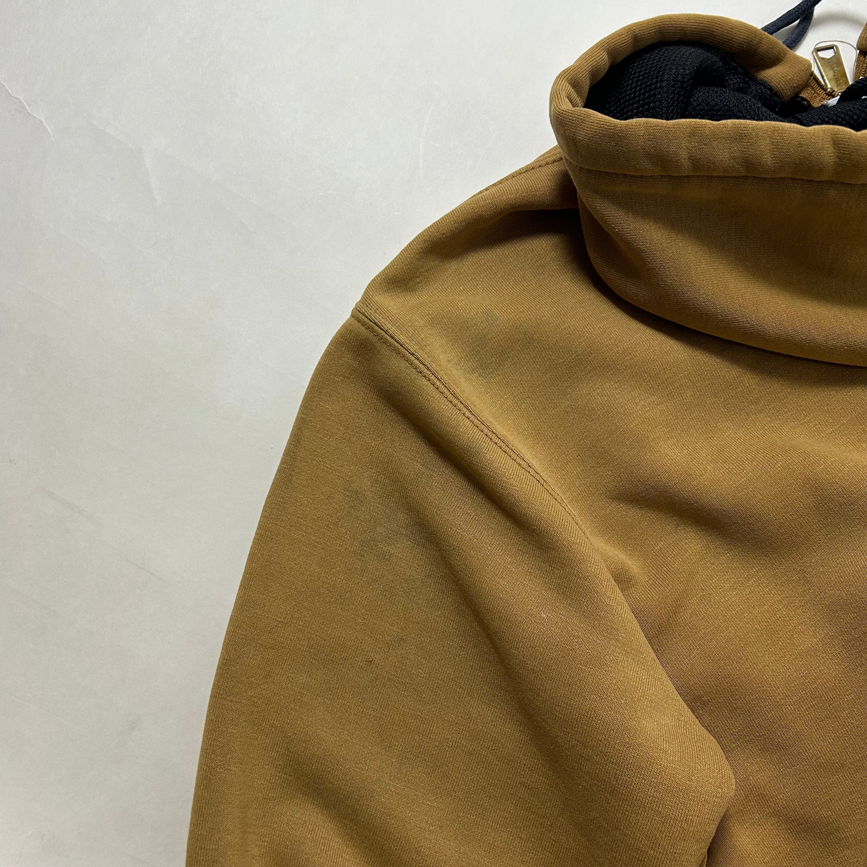 Carhartt Full Zip Hoodie Jacket Brown Size Large