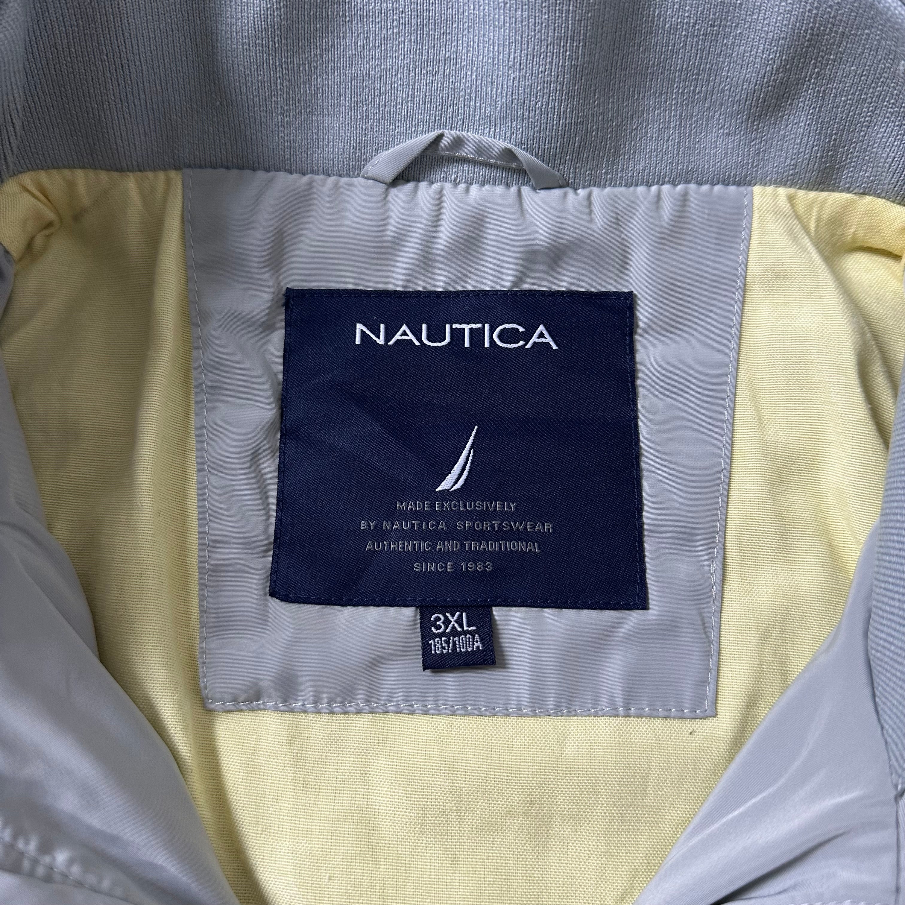 Nautica Full-zip Jacket Emblem Logo in Sage Hint Color (Size 3XL)