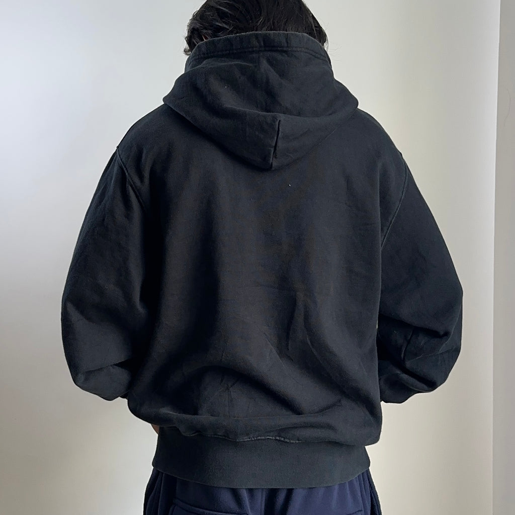 Wassup Heavy Cotton Hoodie Jacket Black Medium (Fits Large)