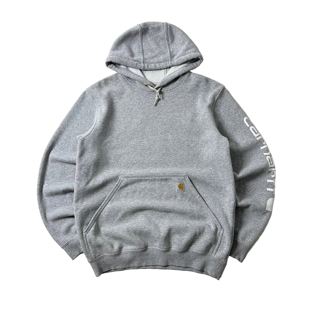 Carhartt Script Hoodie Jacket in Heather Gray (Size Small)