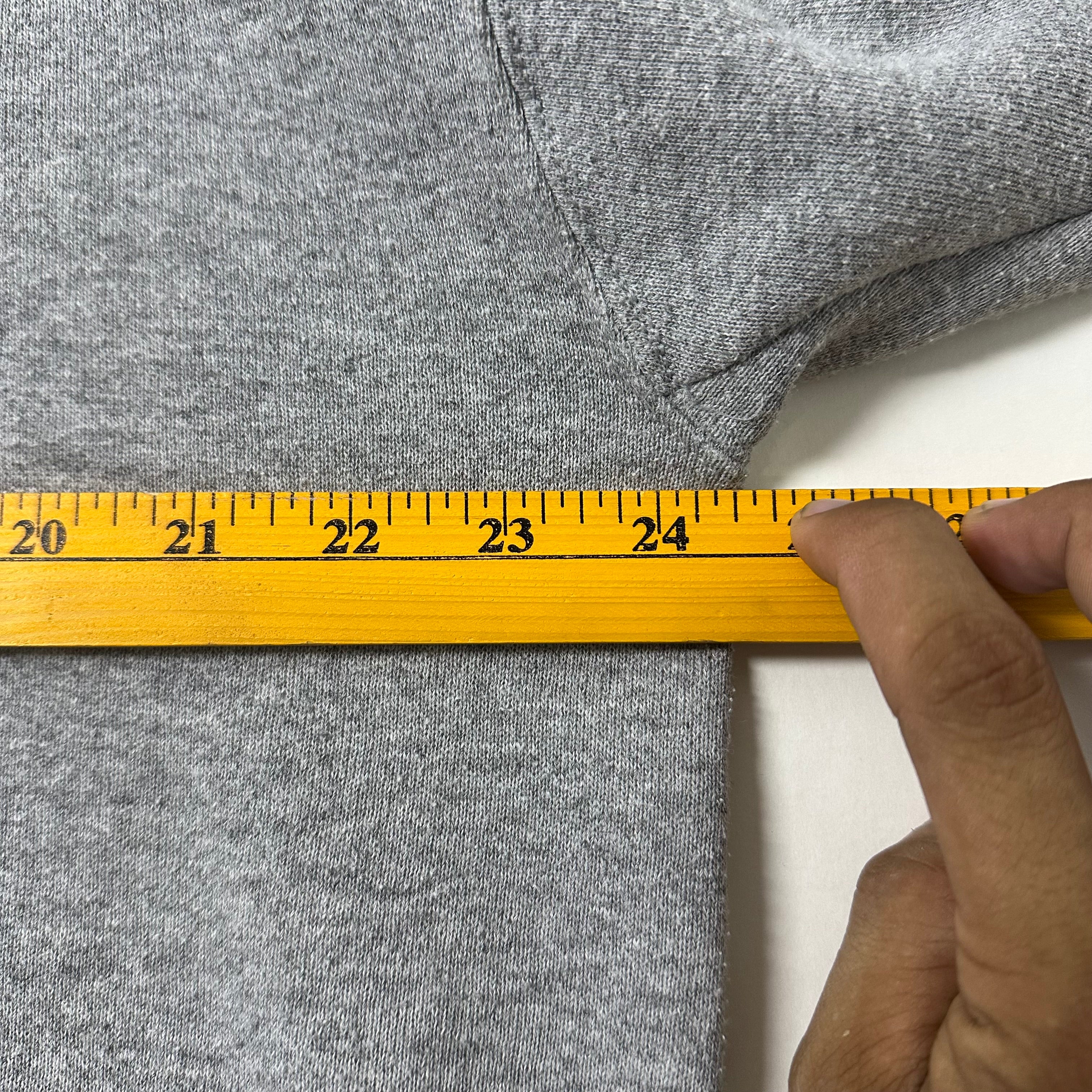 Vintage 90’s Soffe Boxy Fit Hoodie Jacket in Heather Gray Made in USA (Size Large)