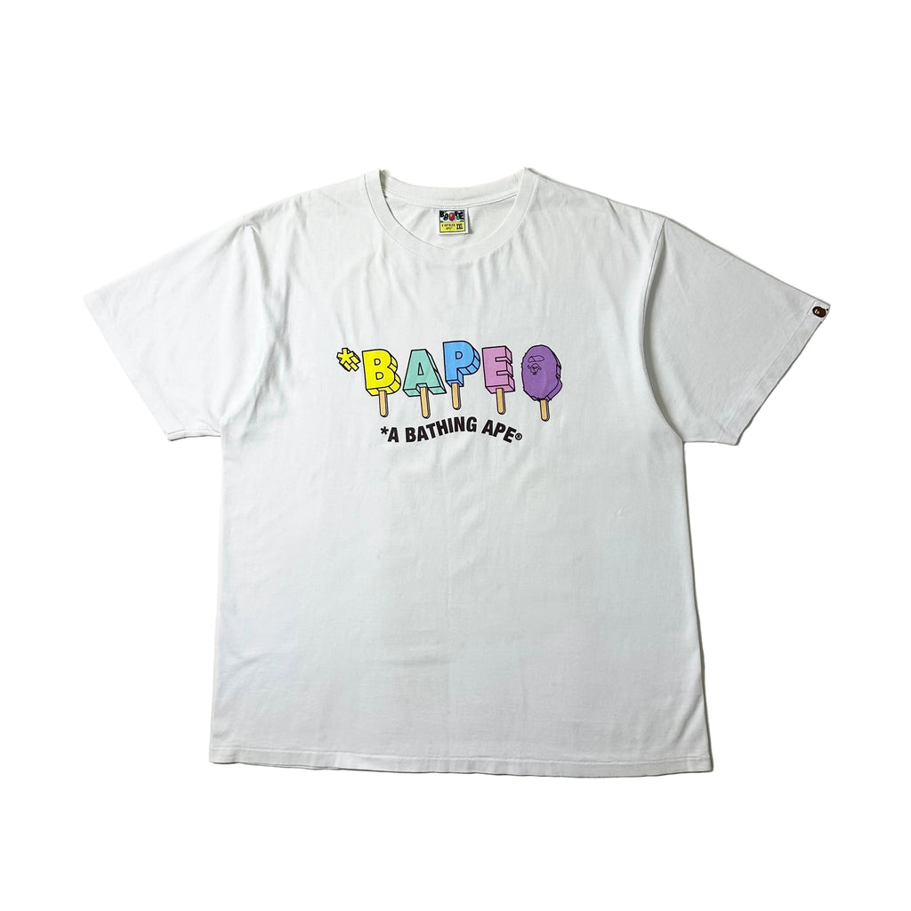BAPE Popsicle T-Shirt in White (Size 2XL) SOLD