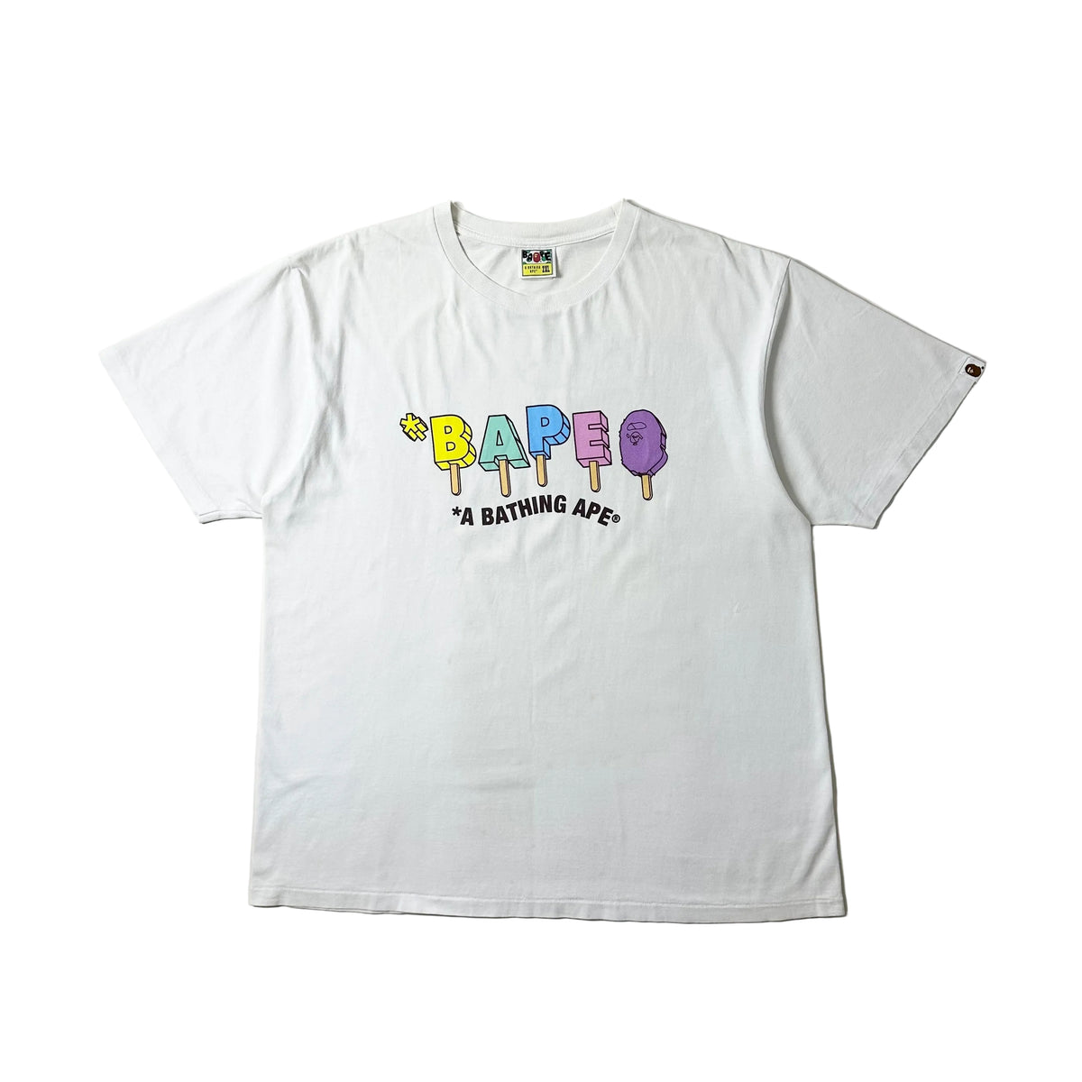 BAPE Popsicle T-Shirt in White (Size 2XL) SOLD