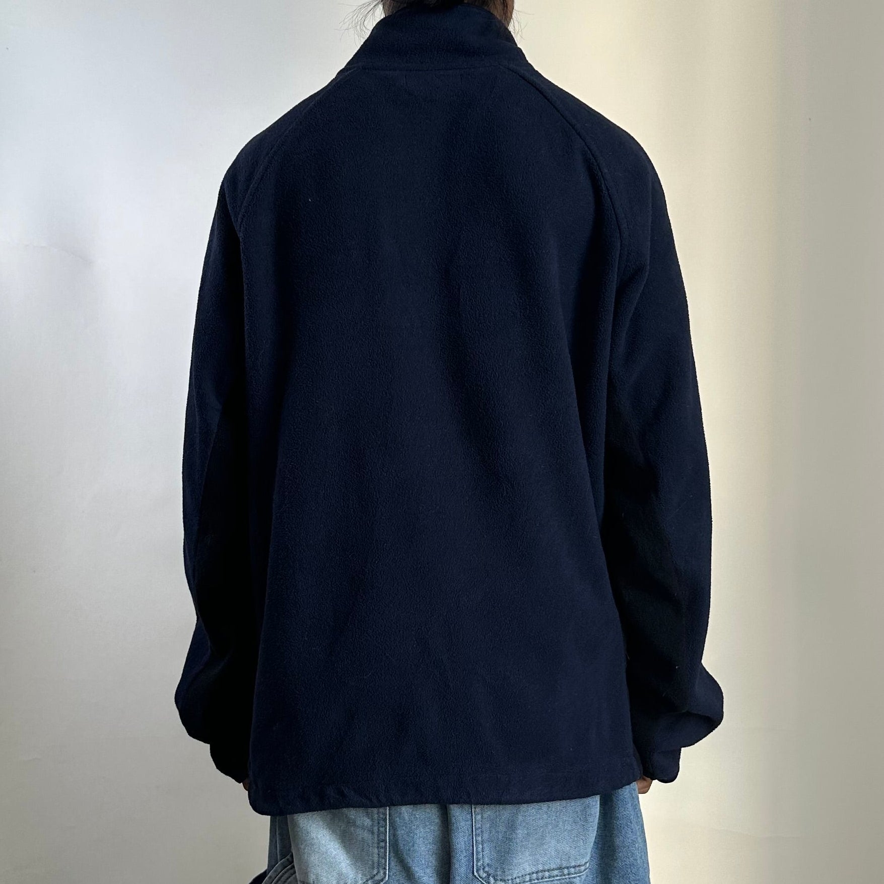 Nautica Quarter-Zip Fleece Jacket in Navy (Size Large)
