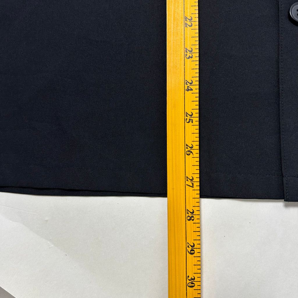GU Open-collar Short Sleeve Shirt Black Size Medium (Fits Large)