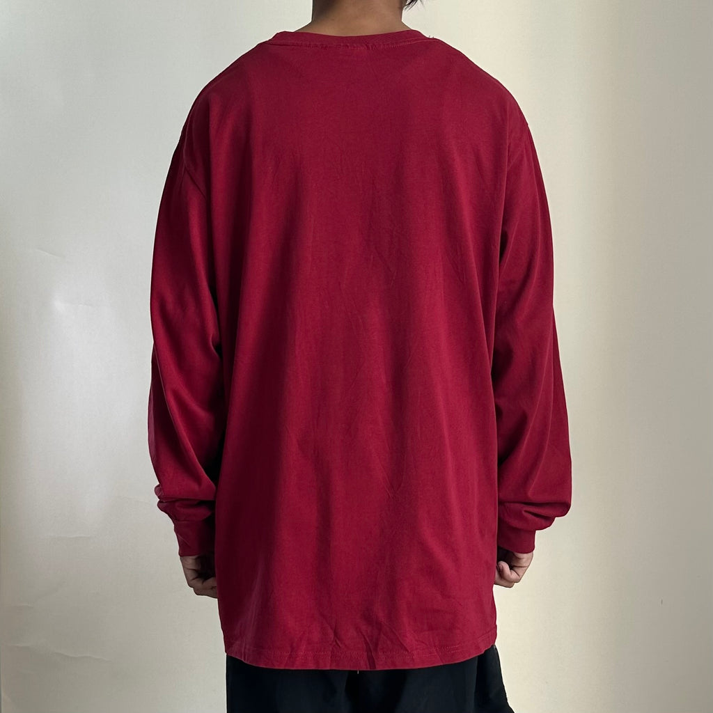 WHOOSIS Long-sleeve T-Shirt in Burgundy (Size XL)