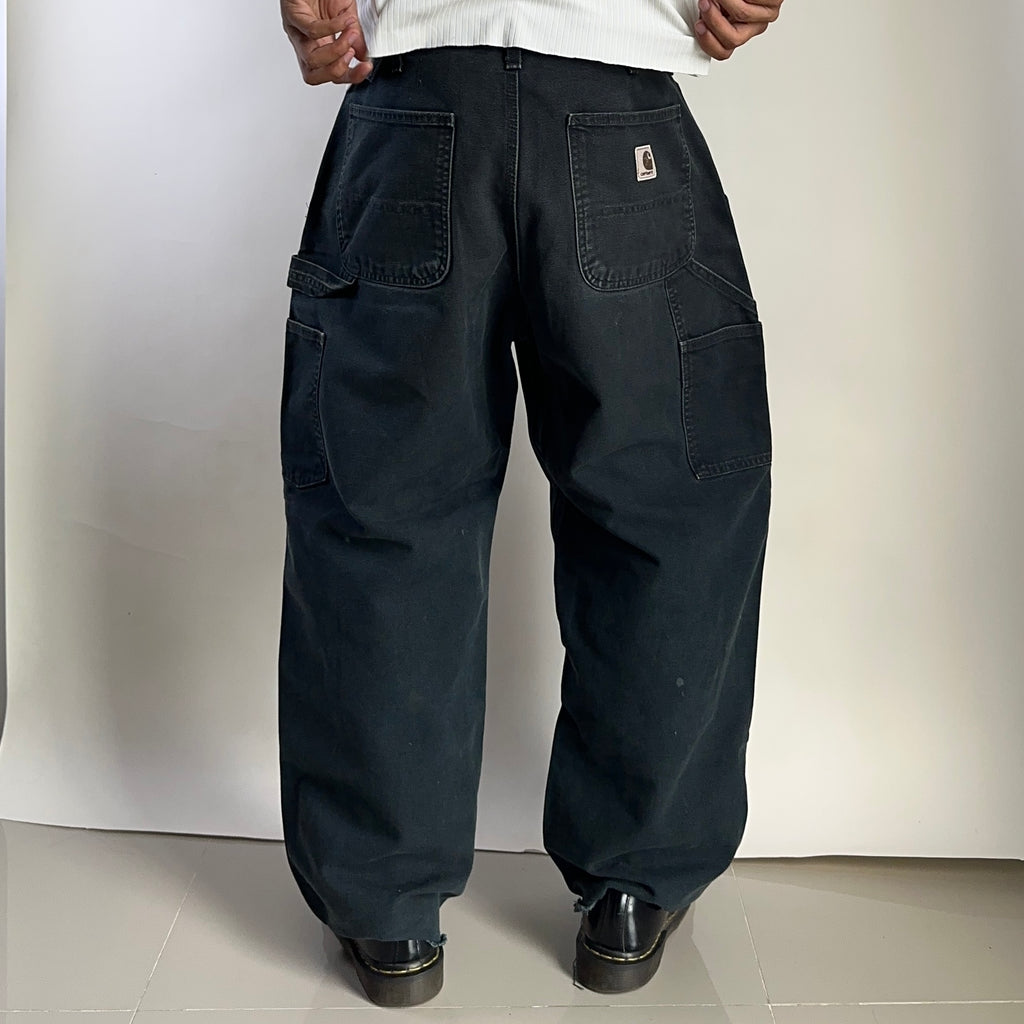 Vintage Carhartt Dungaree Fit Carpenter Pants Black Size 34