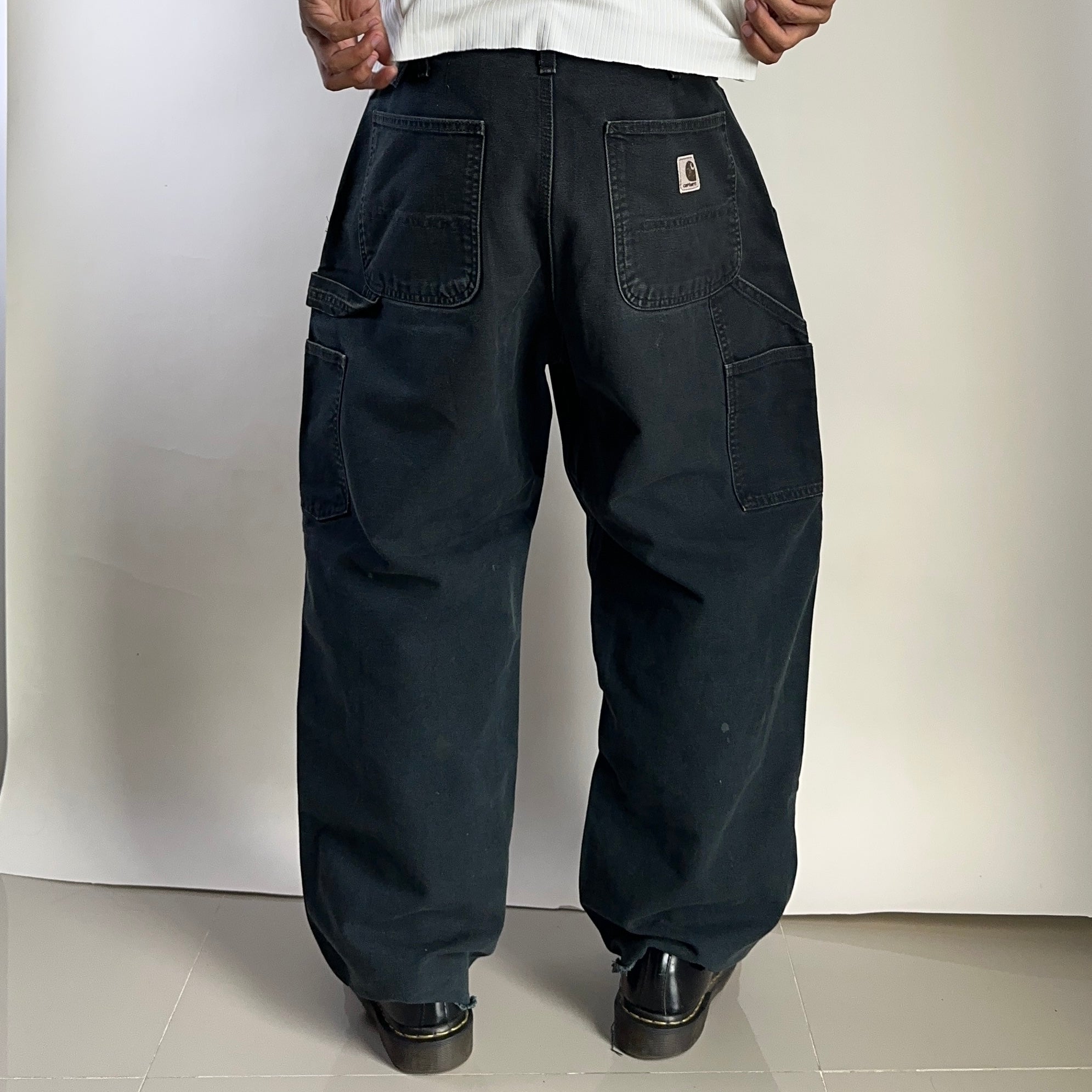Vintage Carhartt Dungaree Fit Carpenter Pants Black Size 34