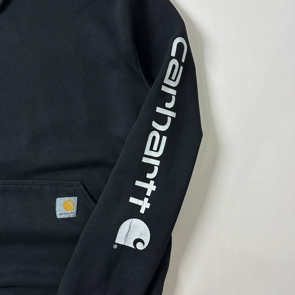Carhartt Script Hoodie Jacket in Black (Size Small)