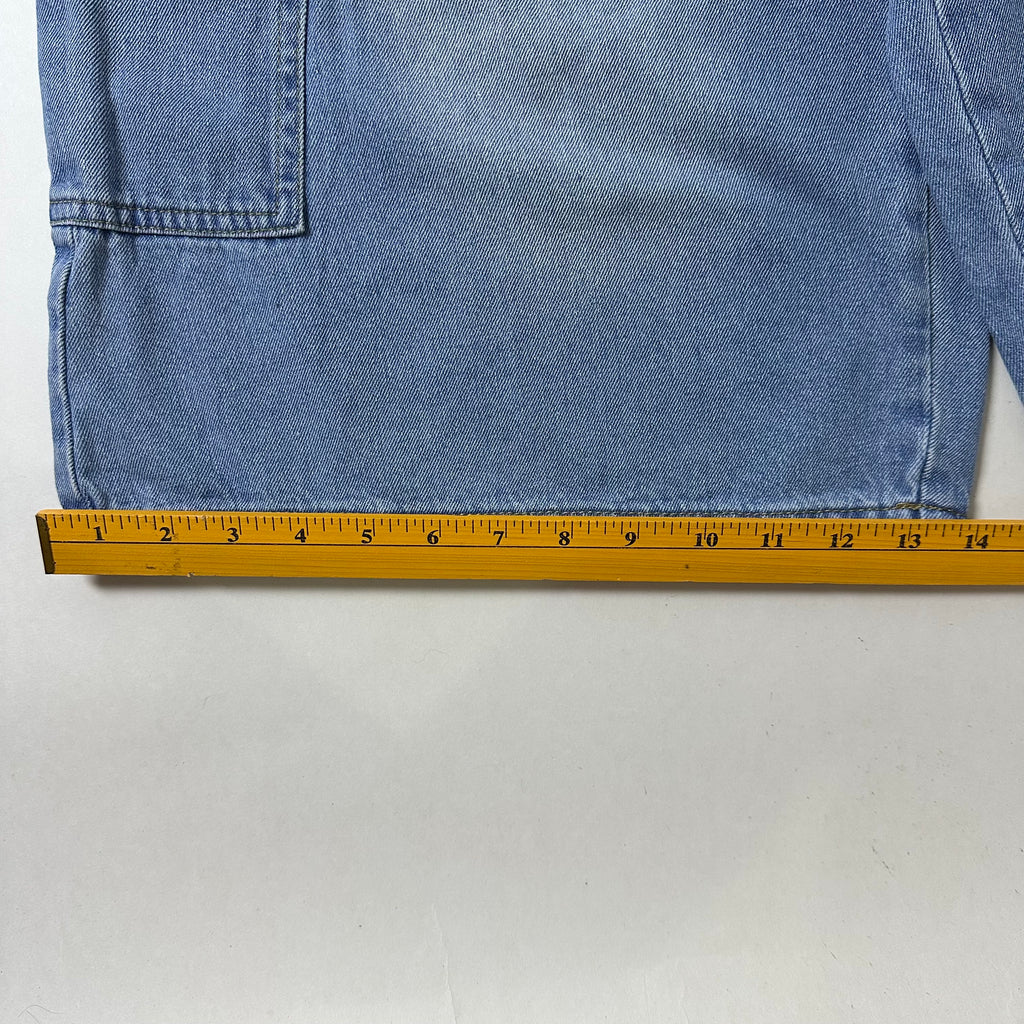 QueenShop Baggy Cargo Long Jorts Light Wash (Size 30)