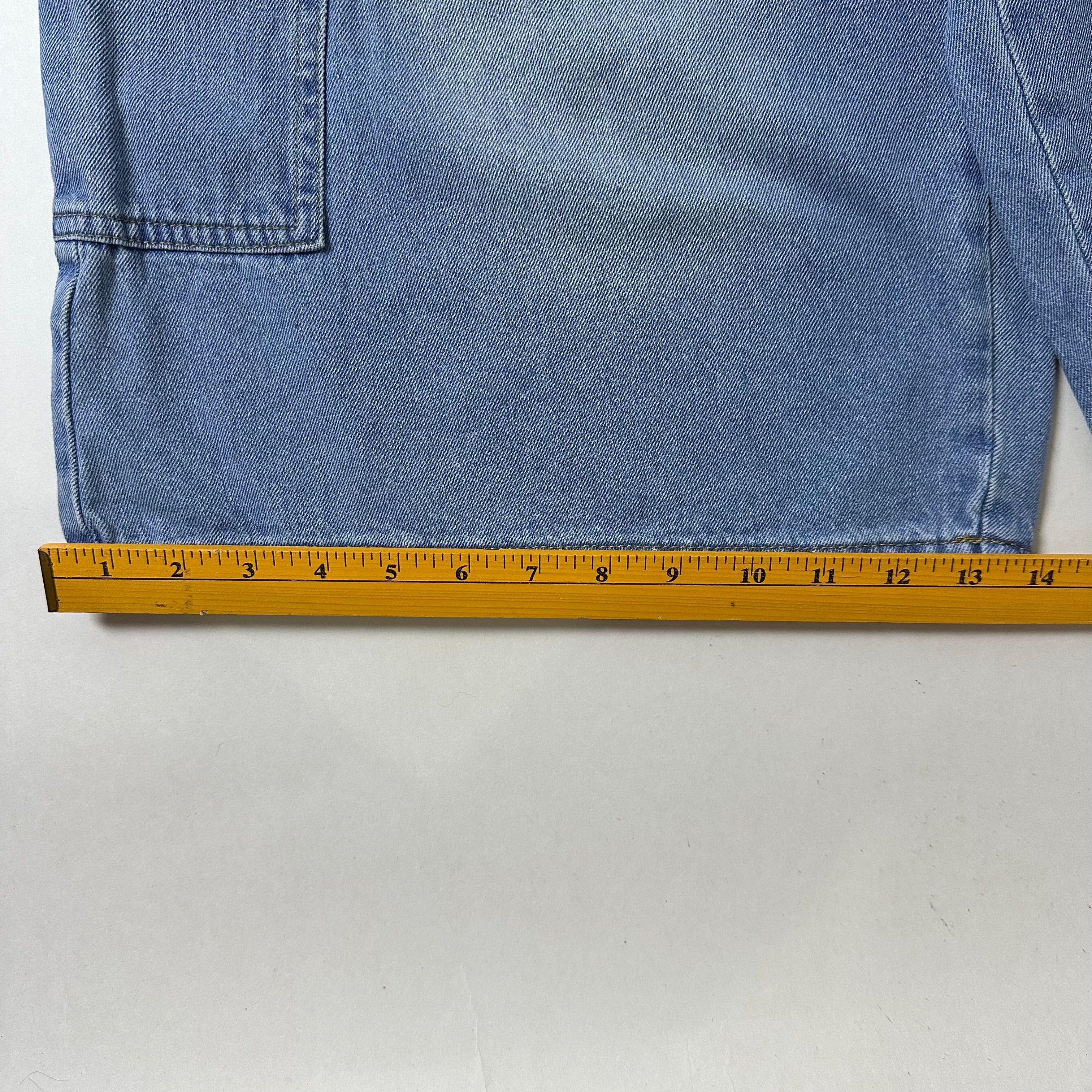 QueenShop Baggy Cargo Long Jorts Light Wash (Size 30)