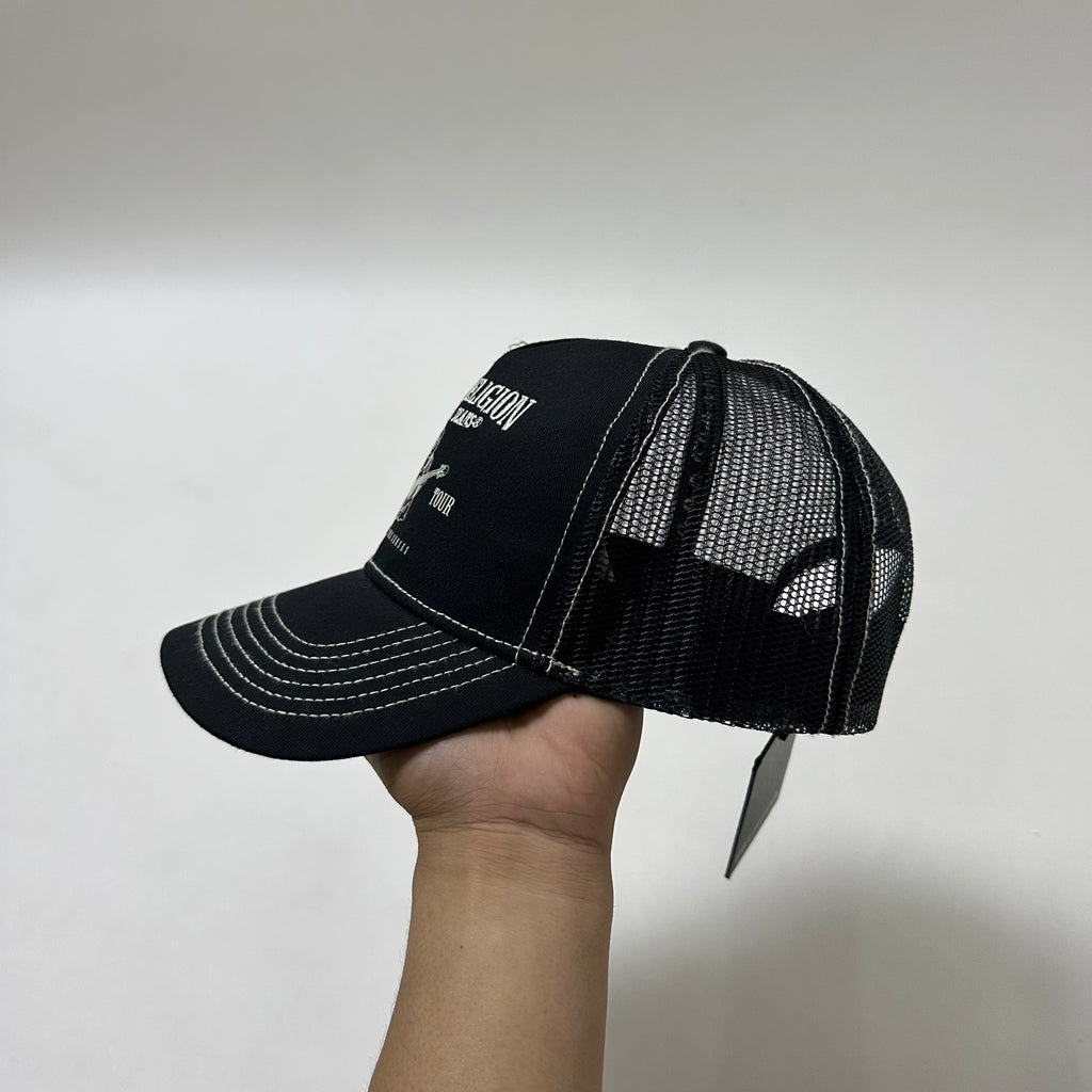 Brand New True Religion Men’s Buddha Logo Trucker hat Black One Size