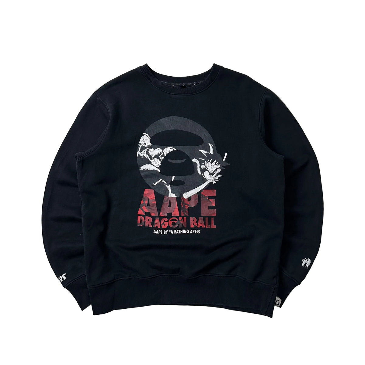 AAPE by A Bathing Ape x Dragon Ball Crewneck Sweatshirt in Black (Size Large)