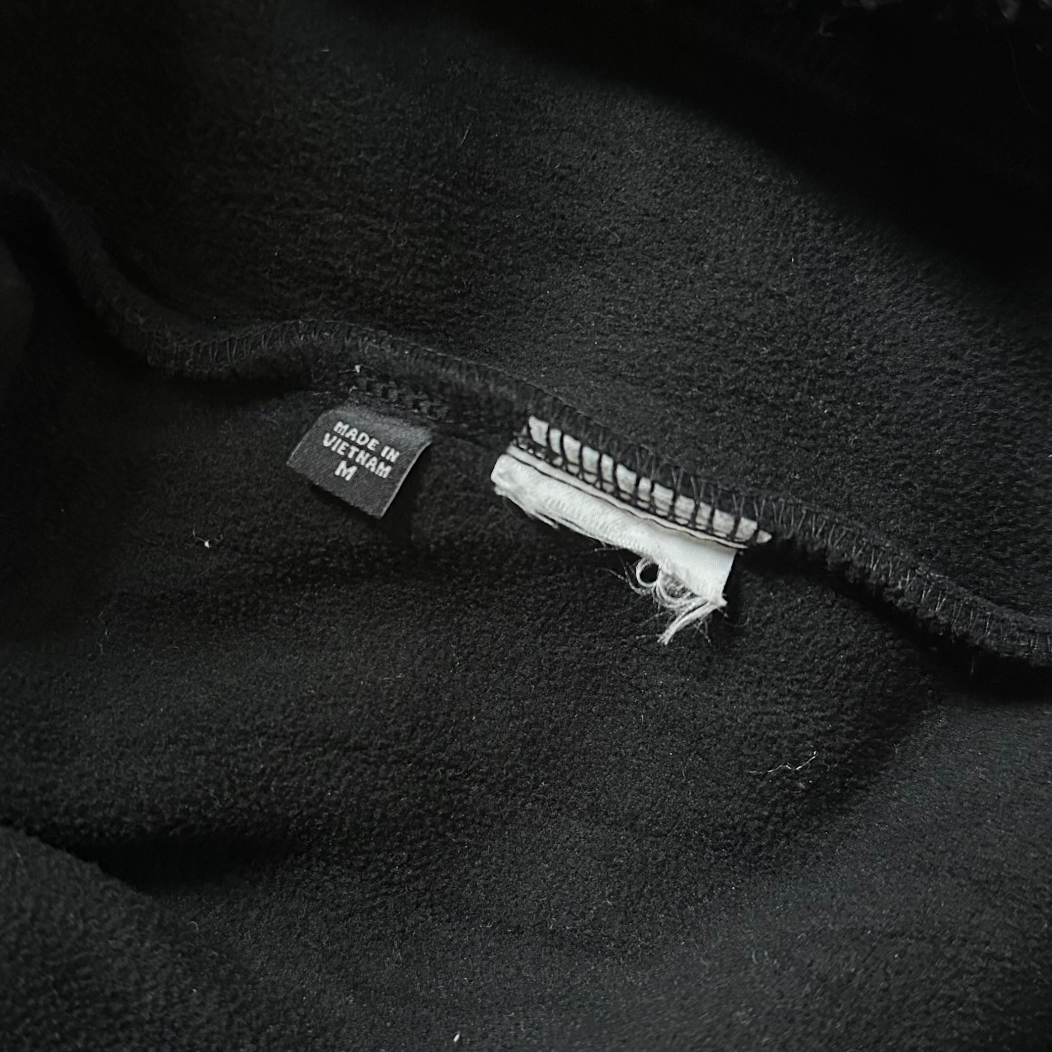 Guess Fleece Hooded Zip-up Jacket in Black (Size Medium)