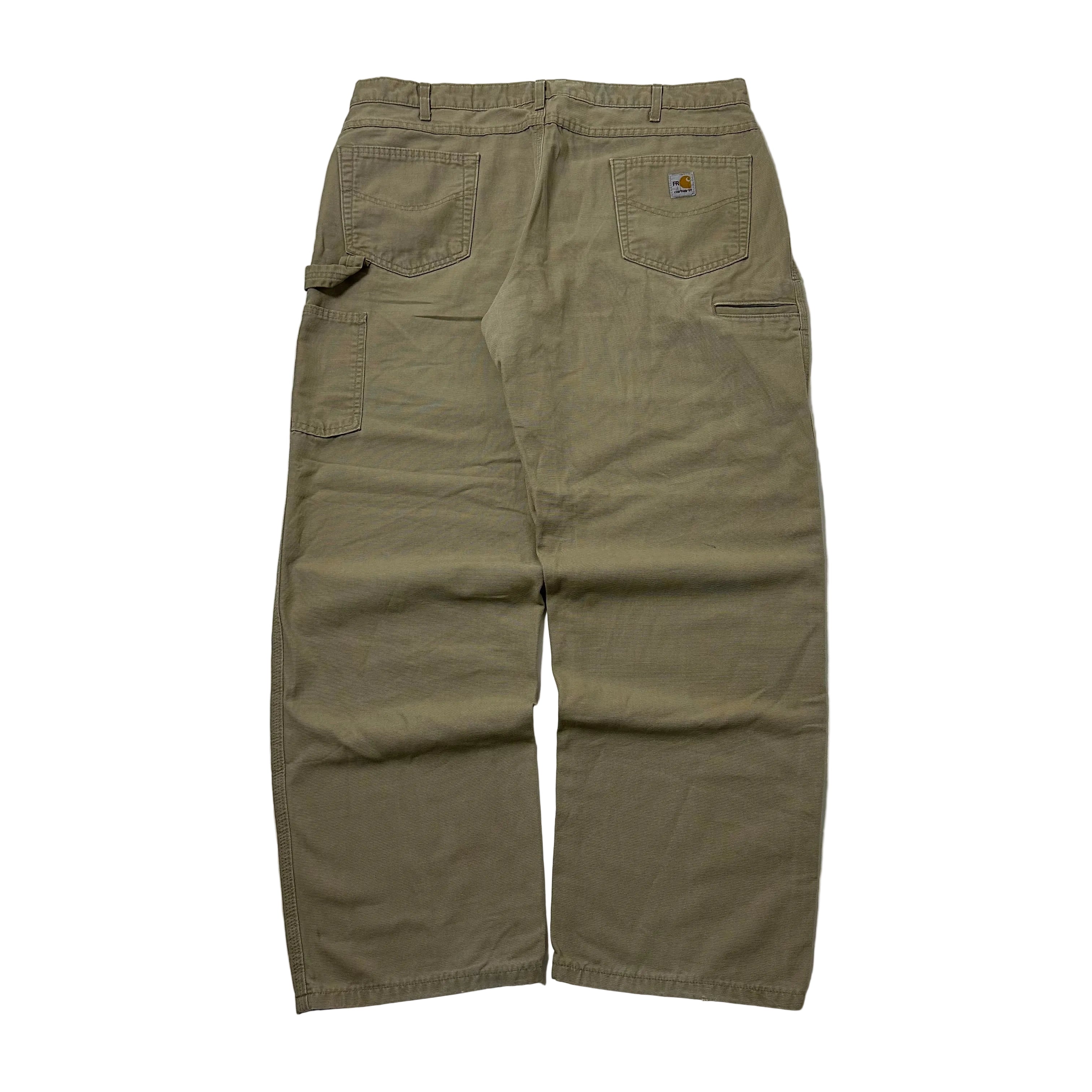 Carhartt Flame-Resistant Original Fit Carpenter Pants Khaki Size 40