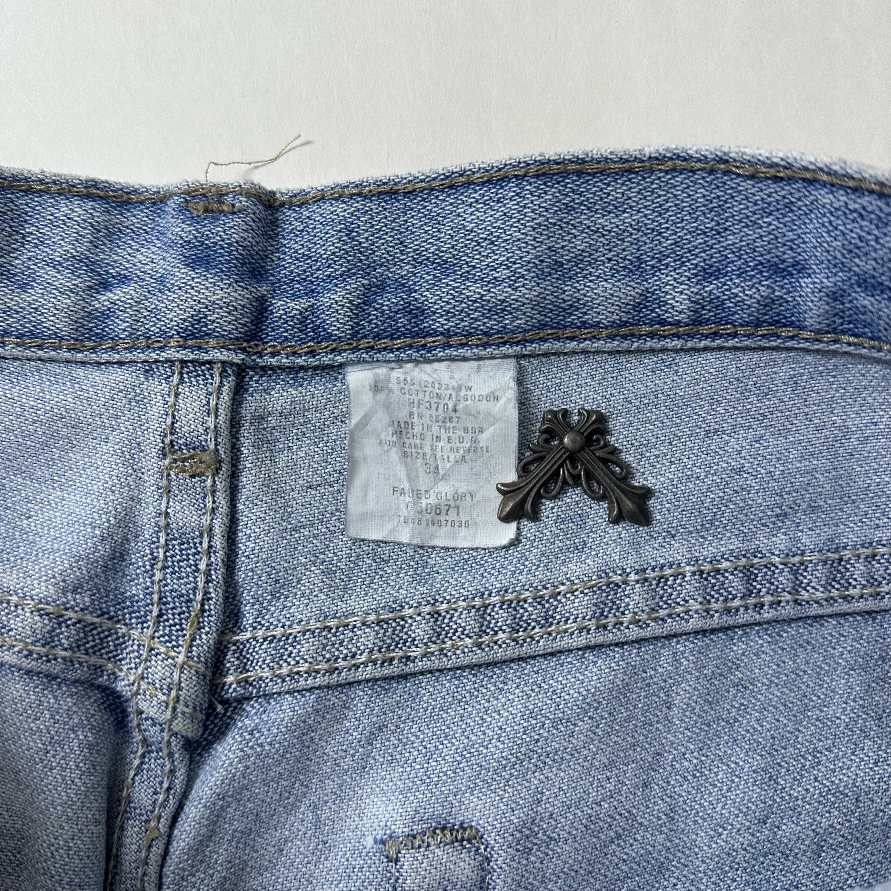Faded Glory Denim Jorts in Light Wash Blue (Size 34)