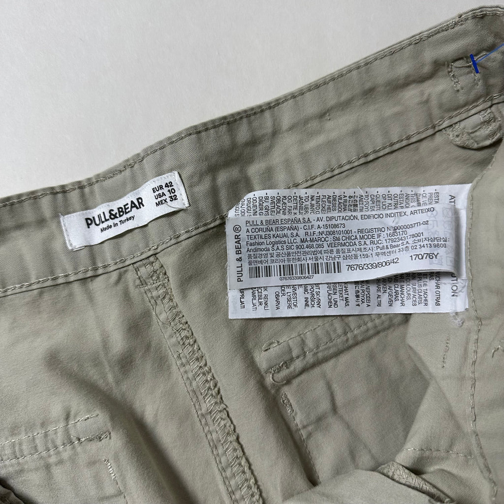 PULL&BEAR Baggy Cargo Pants in Beige (Size 30-32)