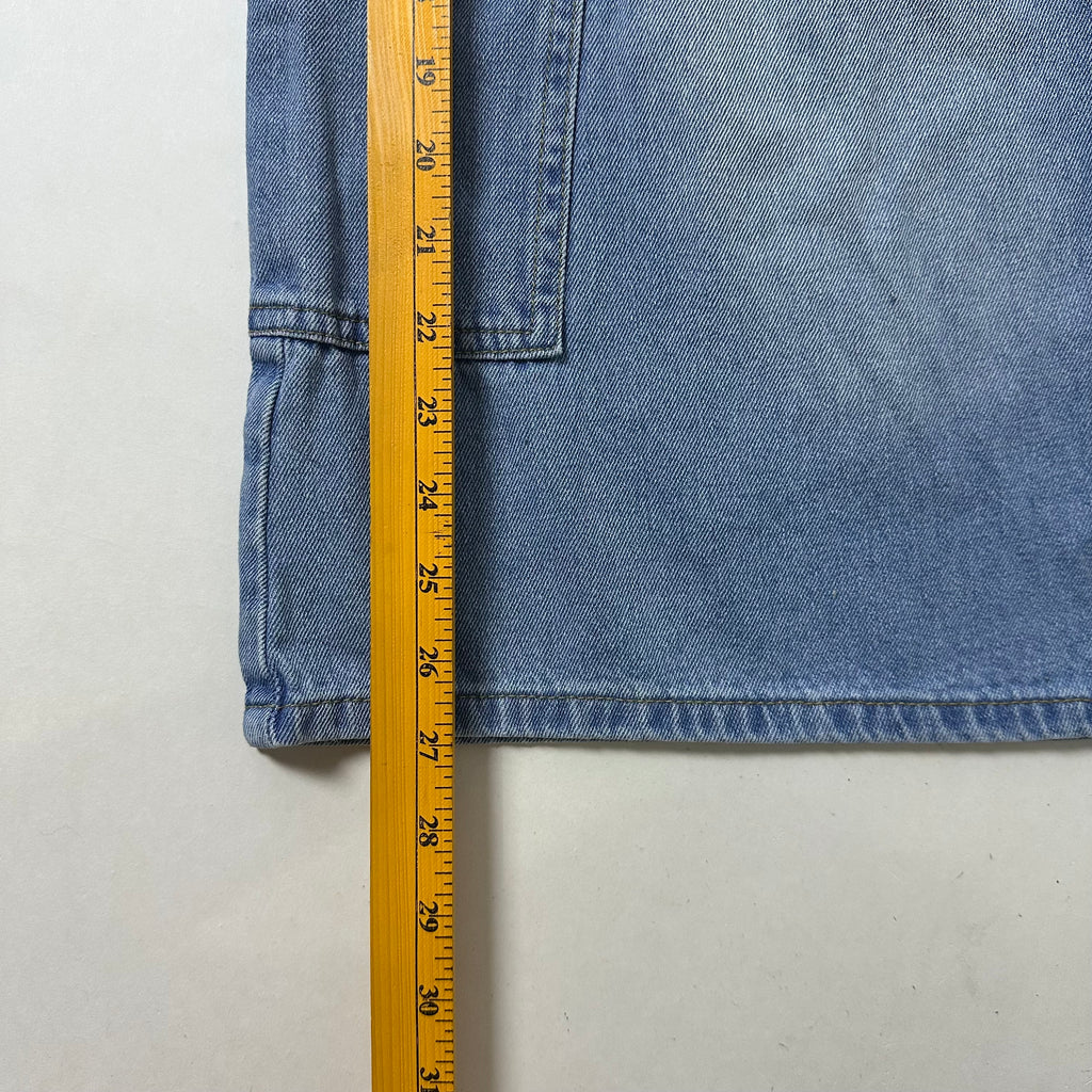 QueenShop Baggy Cargo Long Jorts Light Wash (Size 30)
