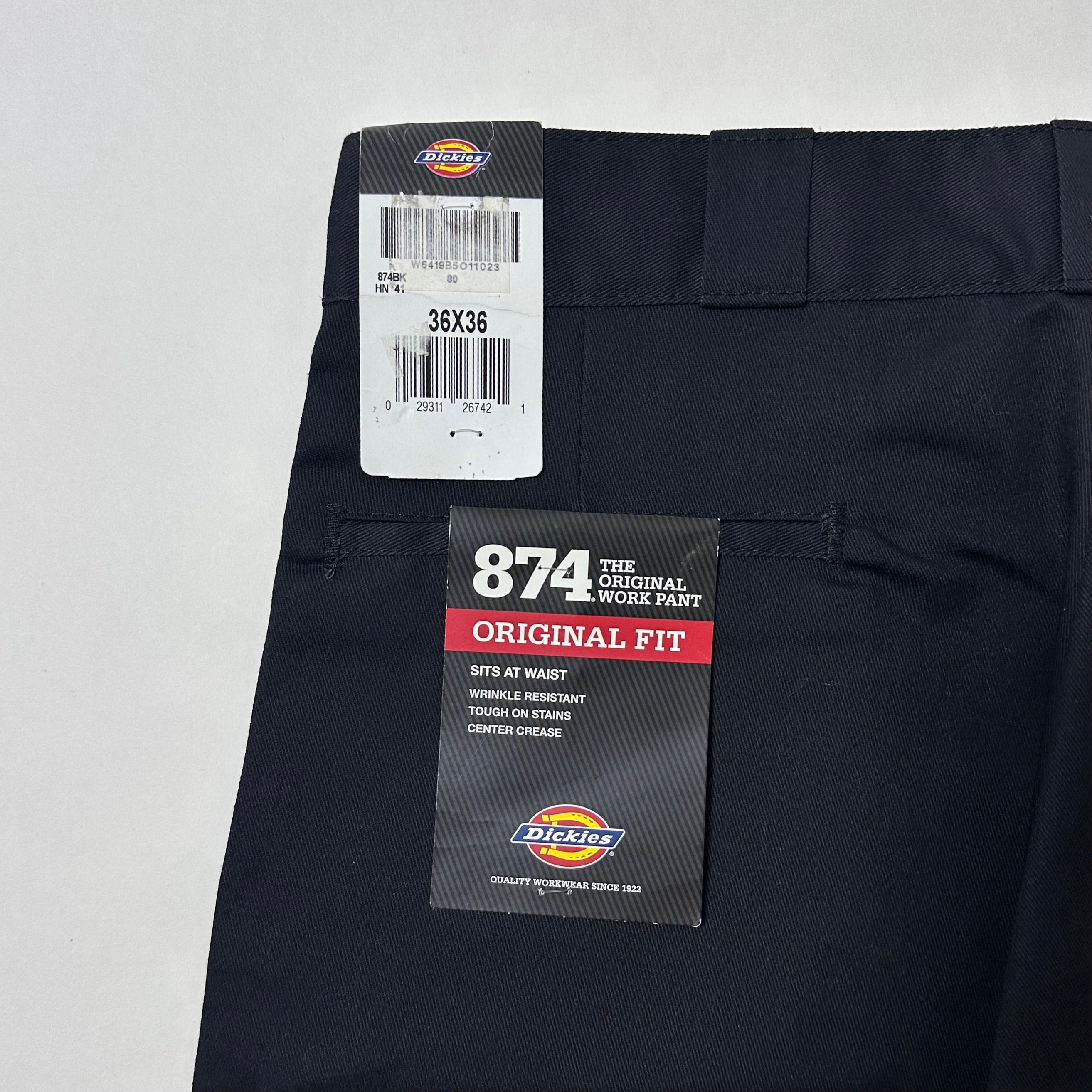 Brand New Dickies 874 Original Fit Pants Black Size 36