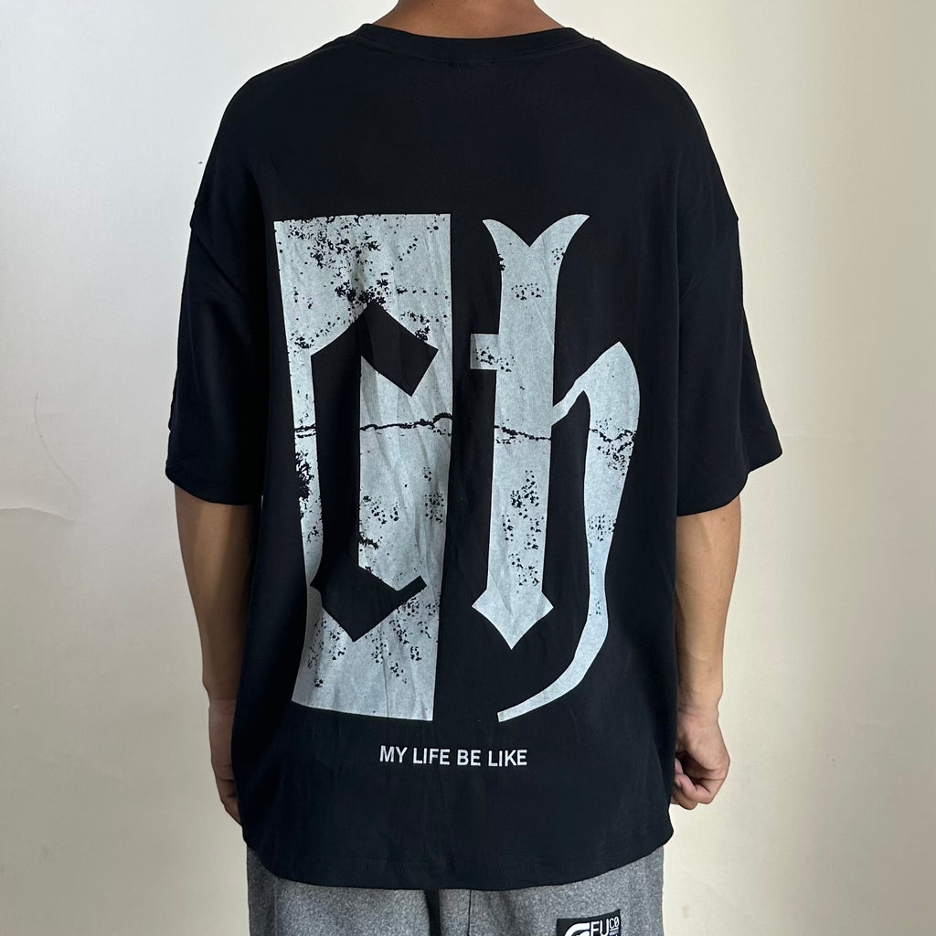 Chinism “My life be like” Graphic T-shirt in Black Size Medium (Fits Large)