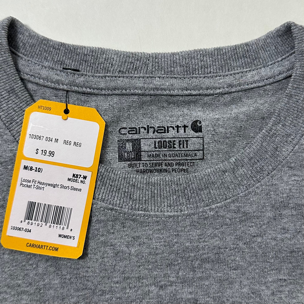 BRAND NEW Carhartt K87 Pocket T-shirt Unisex Heather Gray (Fits Small-Medium)
