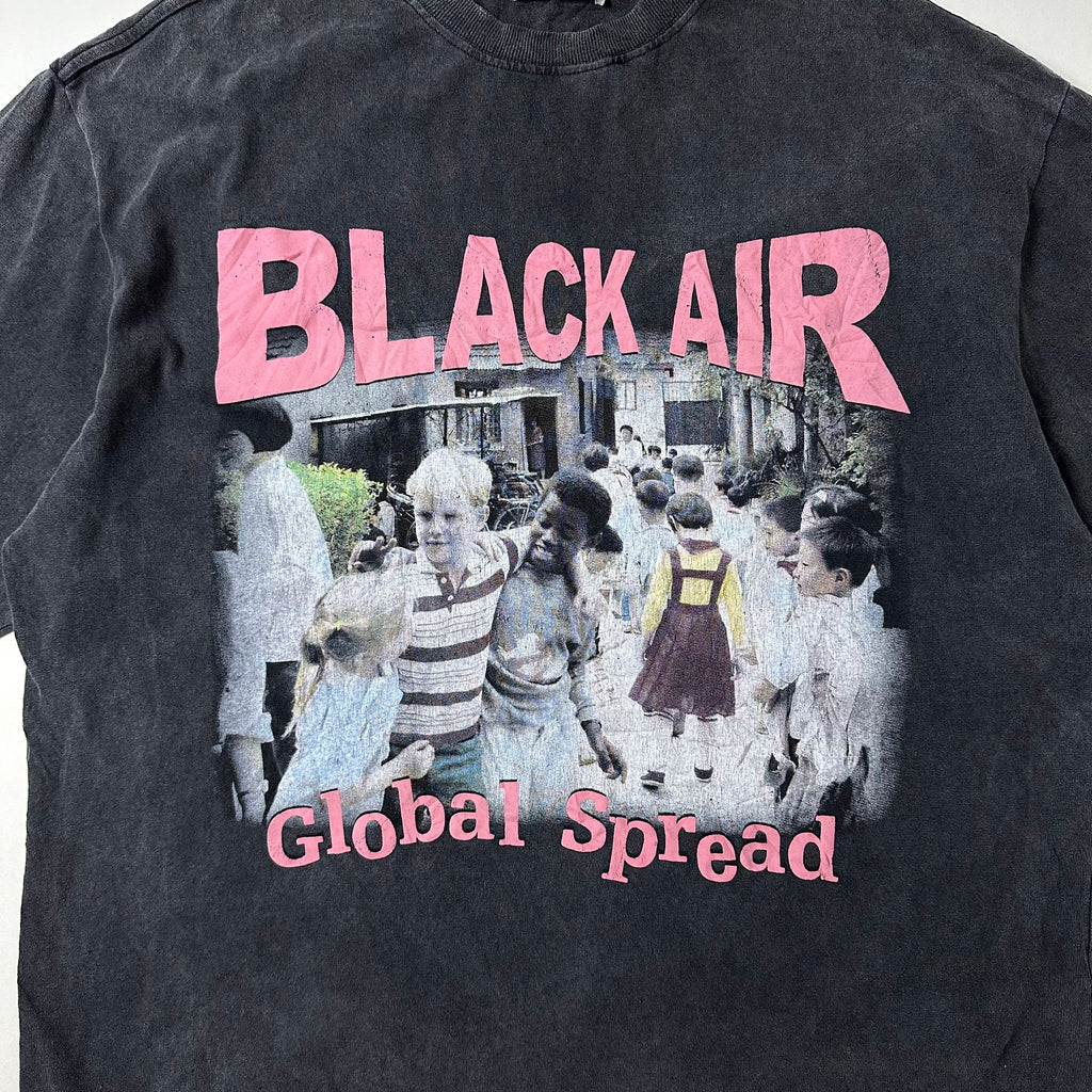 Black Air x Kanye West “Global Spread” T-Shirt in Acid Washed (Size Large)