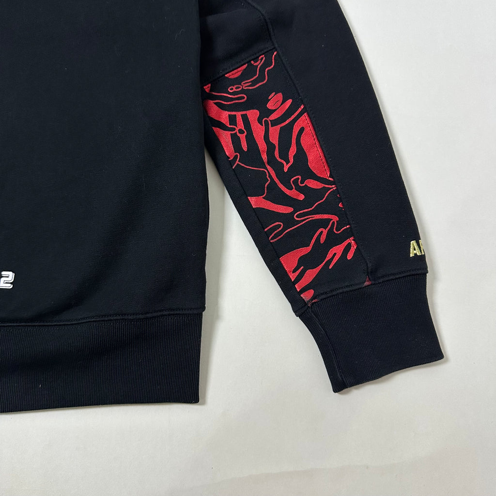 AAPE Embossed Logo Hoodie Jacket in Black (Size Medium)