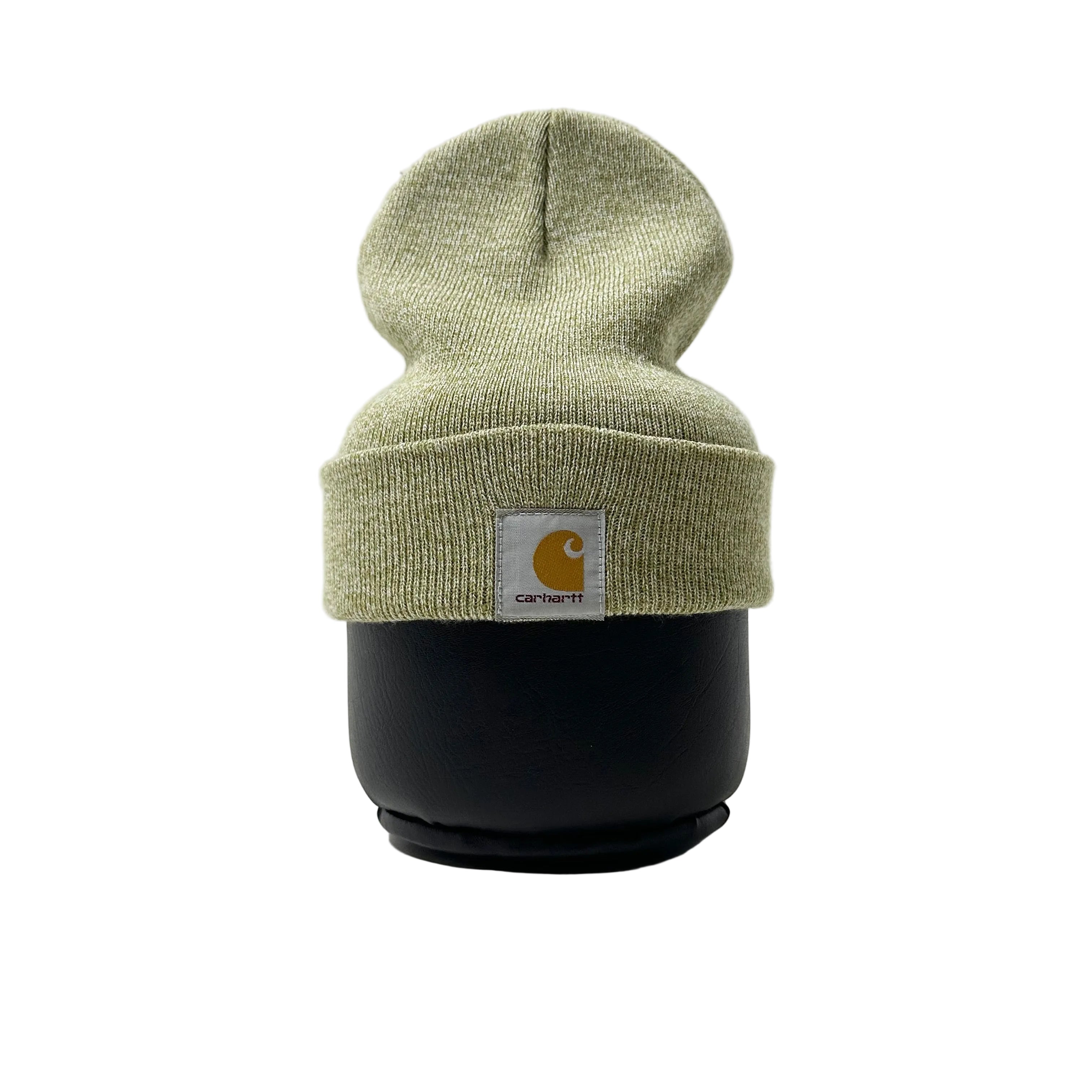 Carhartt Knit Cuffed Beanie Olive Winter White Marl (One Size Fits All) — SOLD