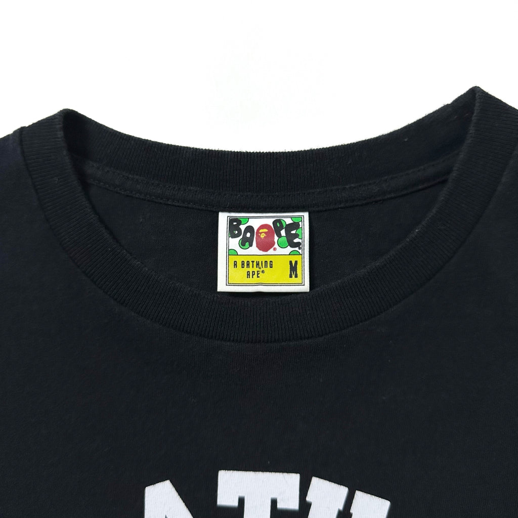 BAPE Pink Camo College Tee in Black (Size Medium)