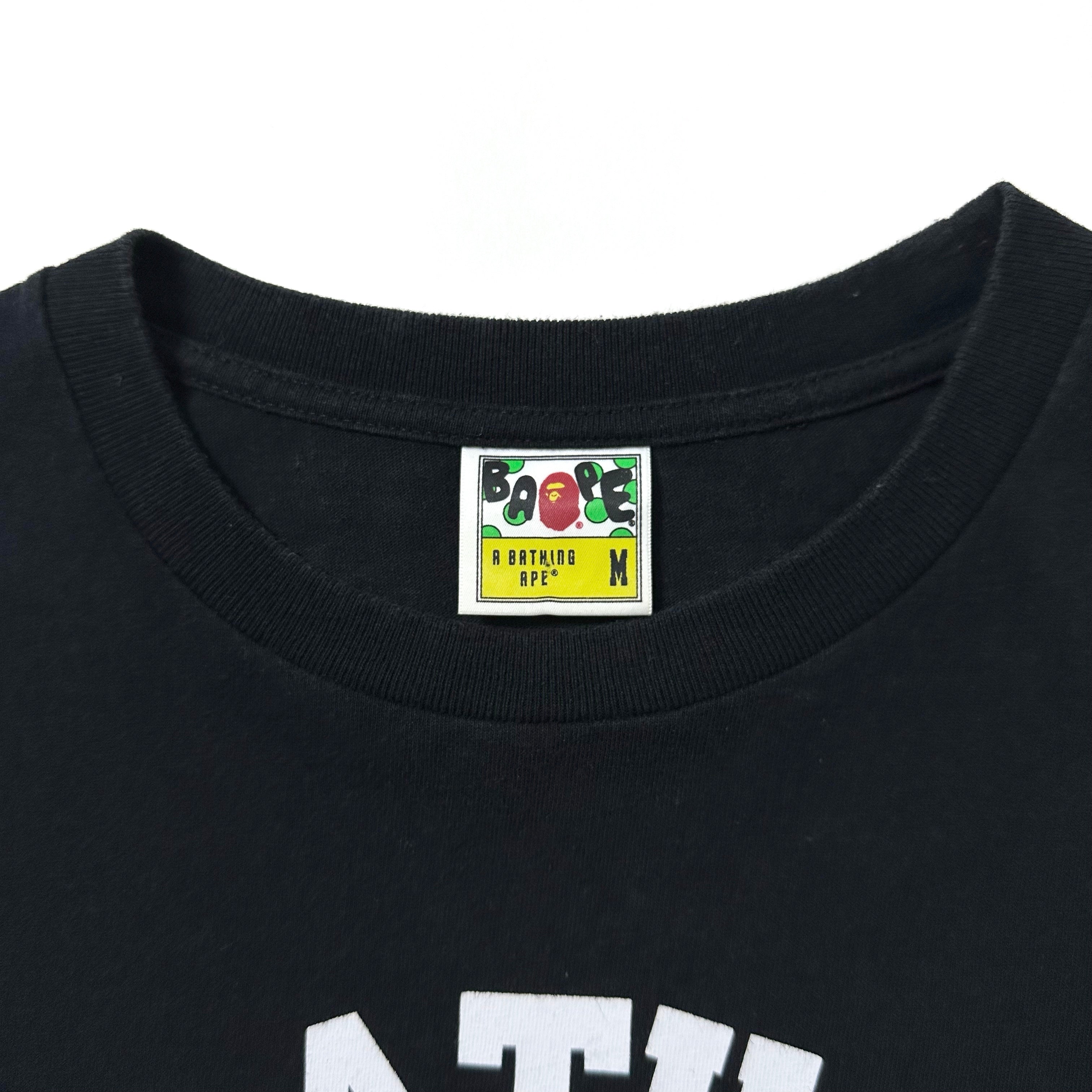 BAPE Pink Camo College Tee in Black (Size Medium)