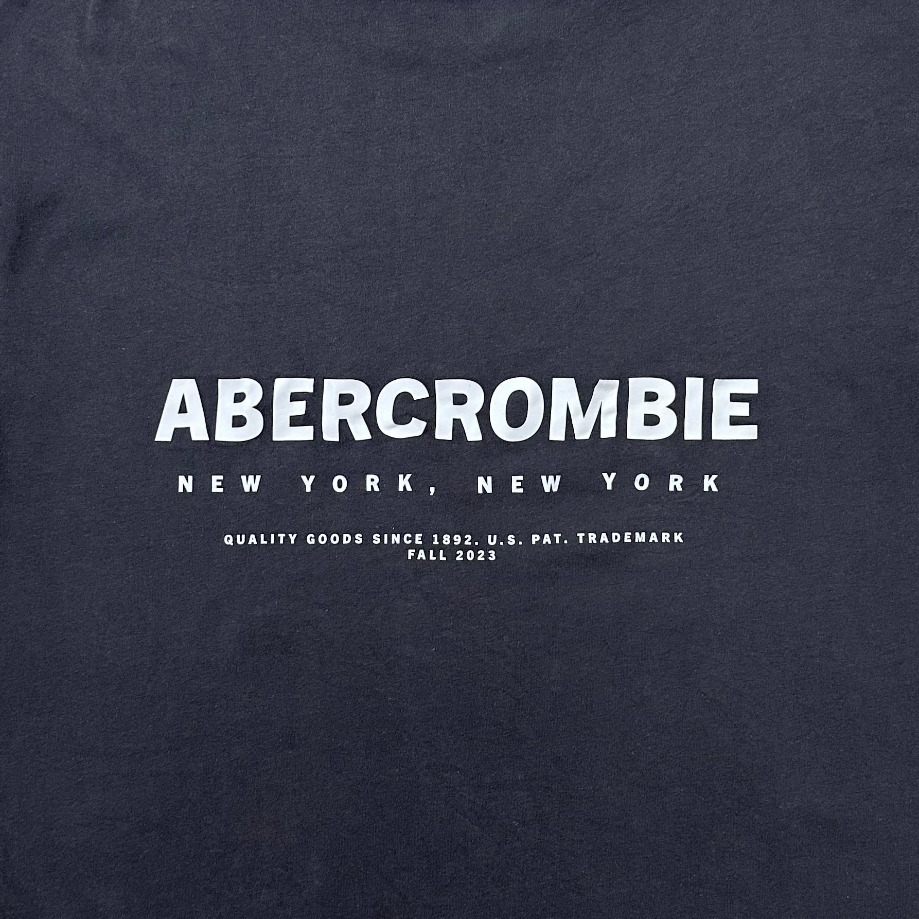 Abercrombie & Fitch Center and Back Logo Print Soft T-shirt in Gray Size Medium