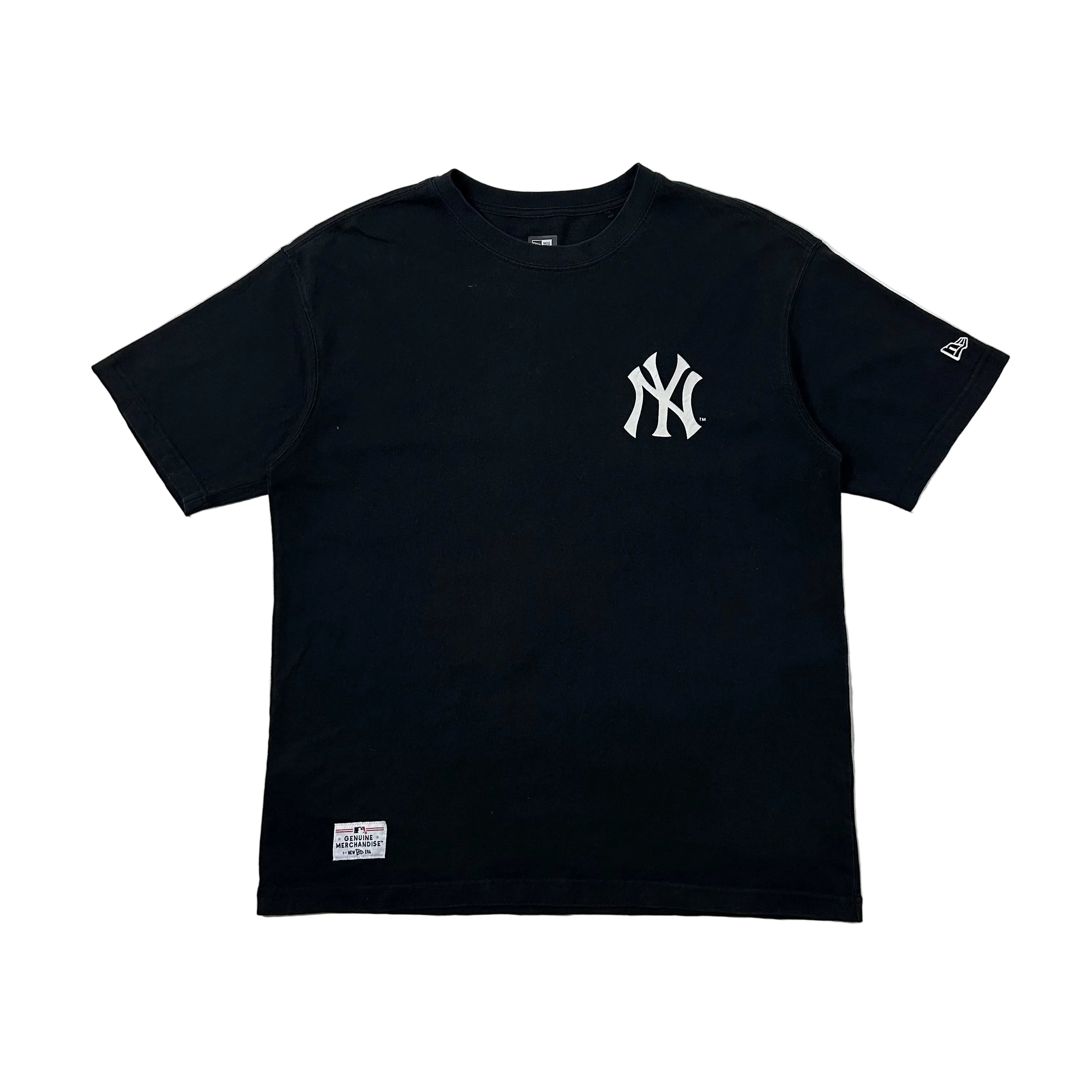 New Era MLB Paisley T-shirt New York Yankees Logo Black Medium (Fits Large)