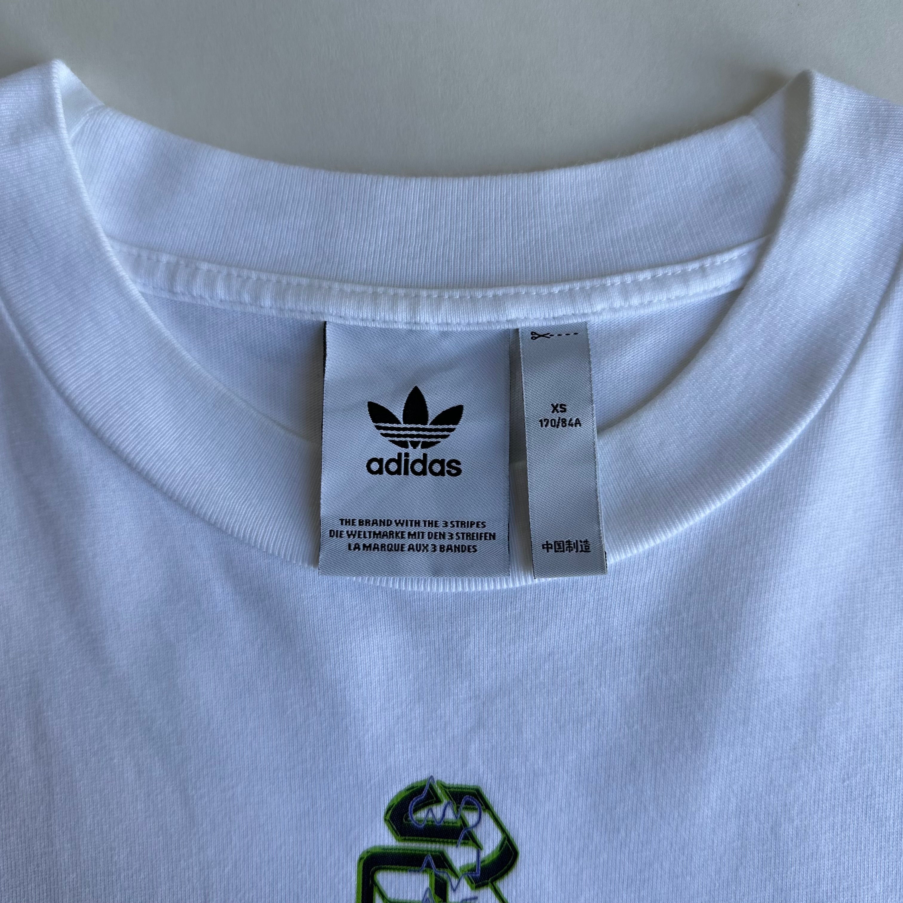 Adidas Originals Graphic Tee 3 Graffiti Print White XS Oversized (Fits Medium)