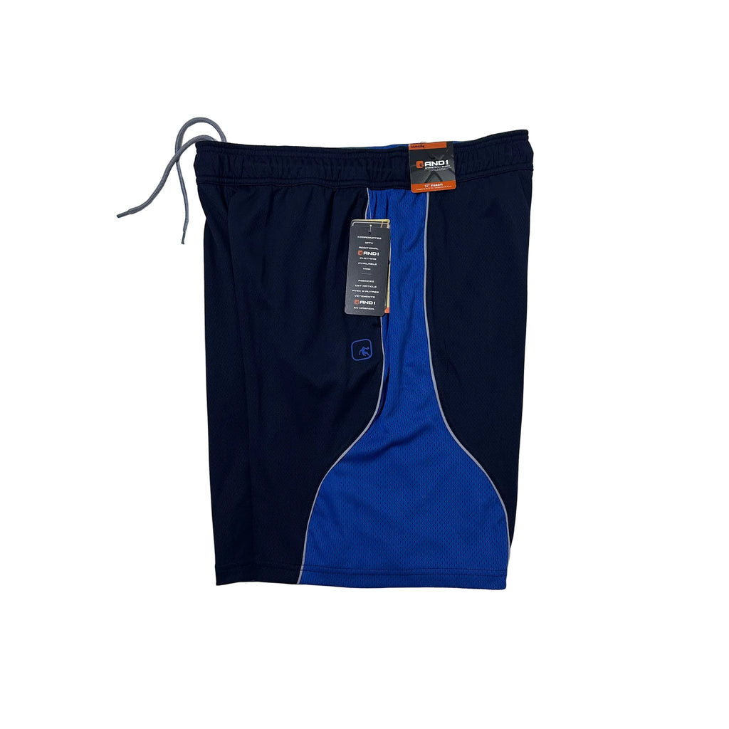 BRAND NEW AND1 Men's Active All Court Basketball Shorts Navy Size Medium (32-38)