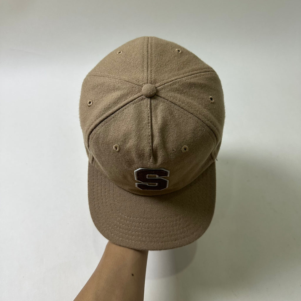 COTTON:ON “S” Logo Patch Soft Wool-blend Snapback Baseball Cap in Light Brown (One Size)