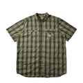 Carhartt Force Plaid Button-up Short Sleeve Shirt (Size 2XL)