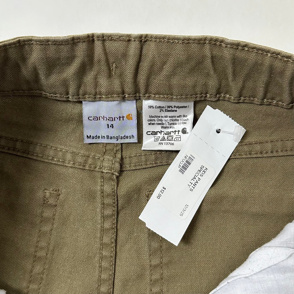 Carhartt Relaxed Fit Pants for Women in Dark Khaki (Size 29)